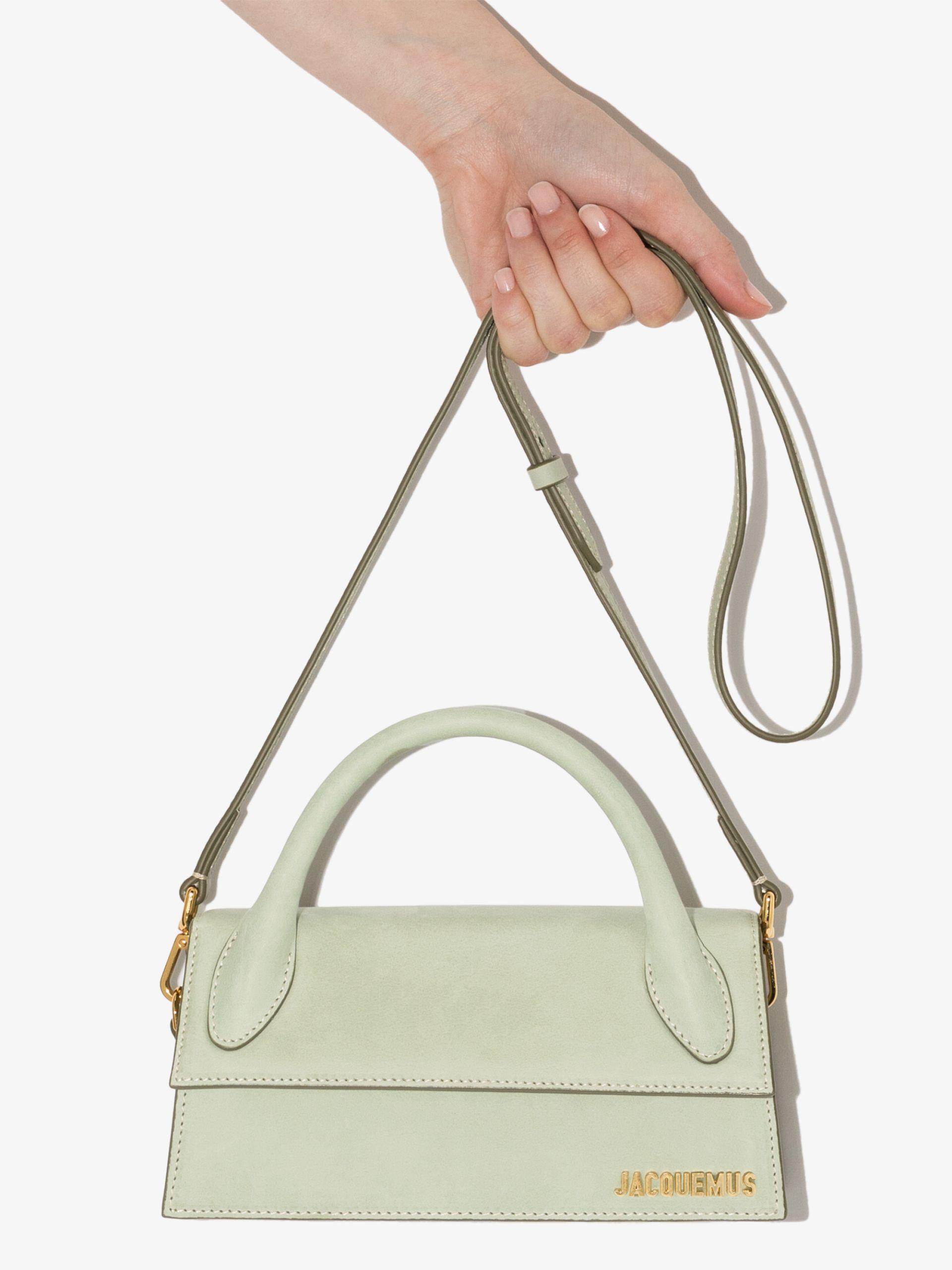 Jacquemus Leather Le Chiquito Satchel in Green Womens Bags Satchel bags and purses 