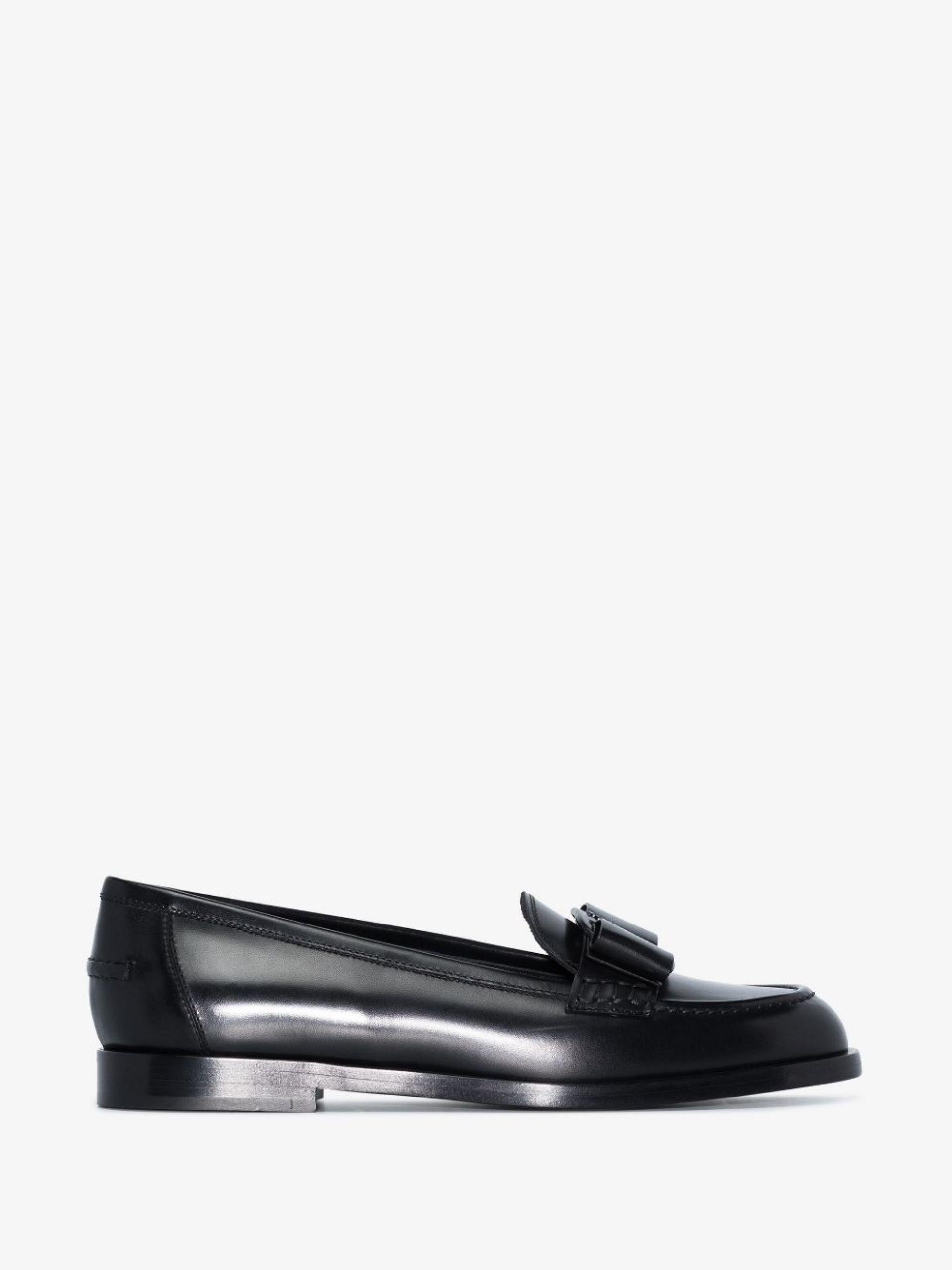 Ferragamo Vivaldo Leather Shoes in Black | Lyst