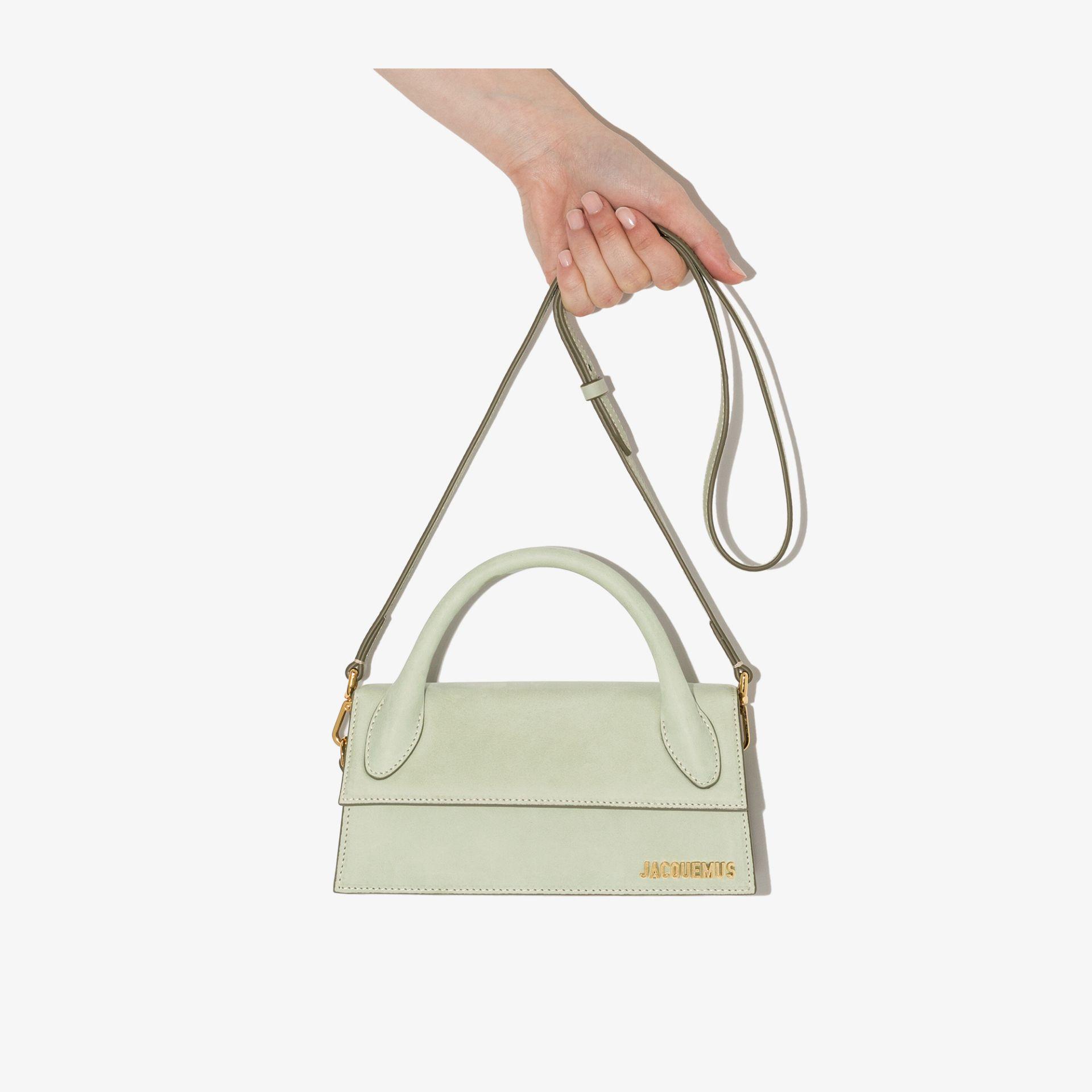 Jacquemus Le Chiquito Long Leather Shoulder Bag in Green | Lyst