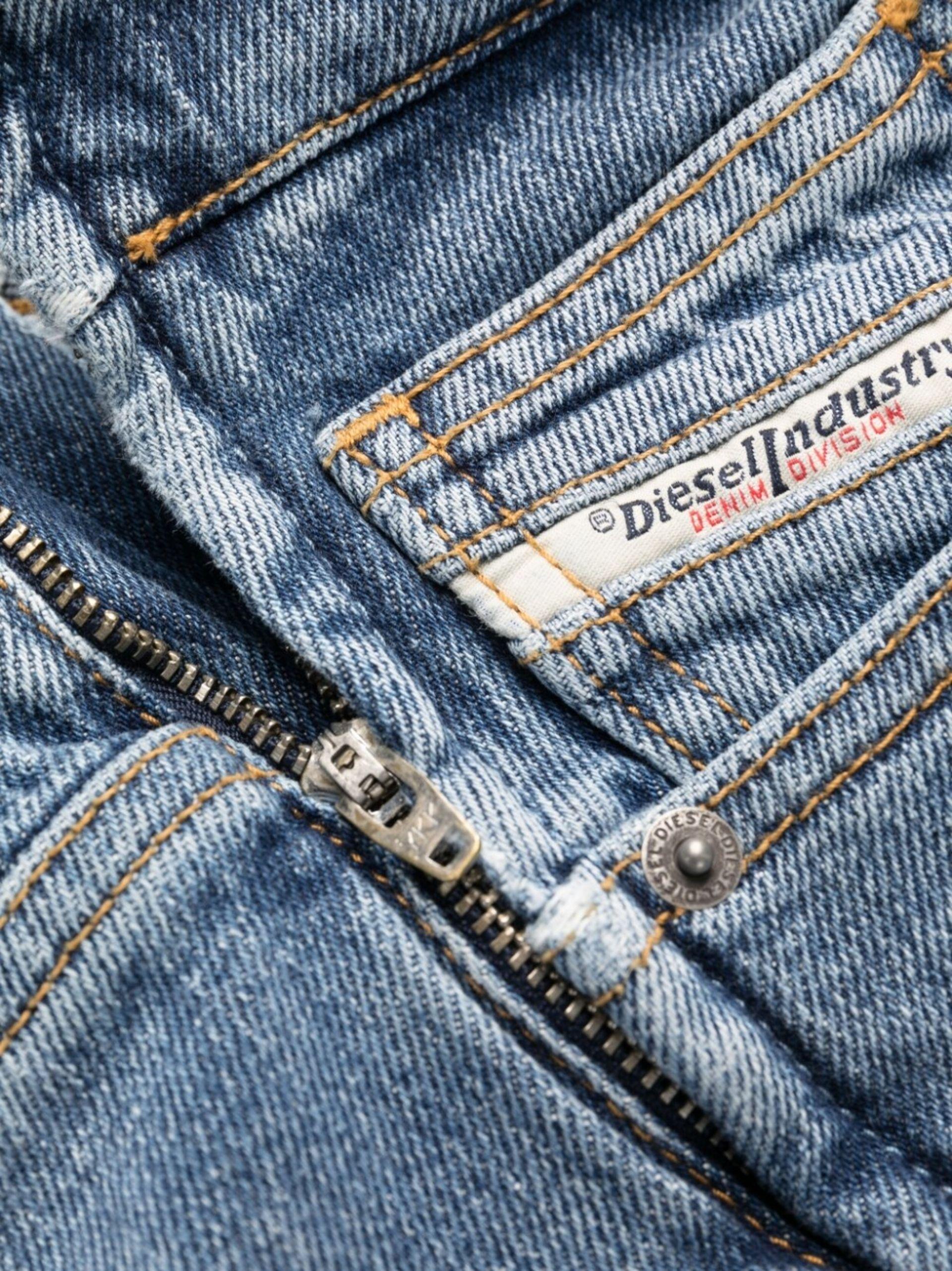 DIESEL Straight Leg Cotton Denim Jeans in Blue | Lyst
