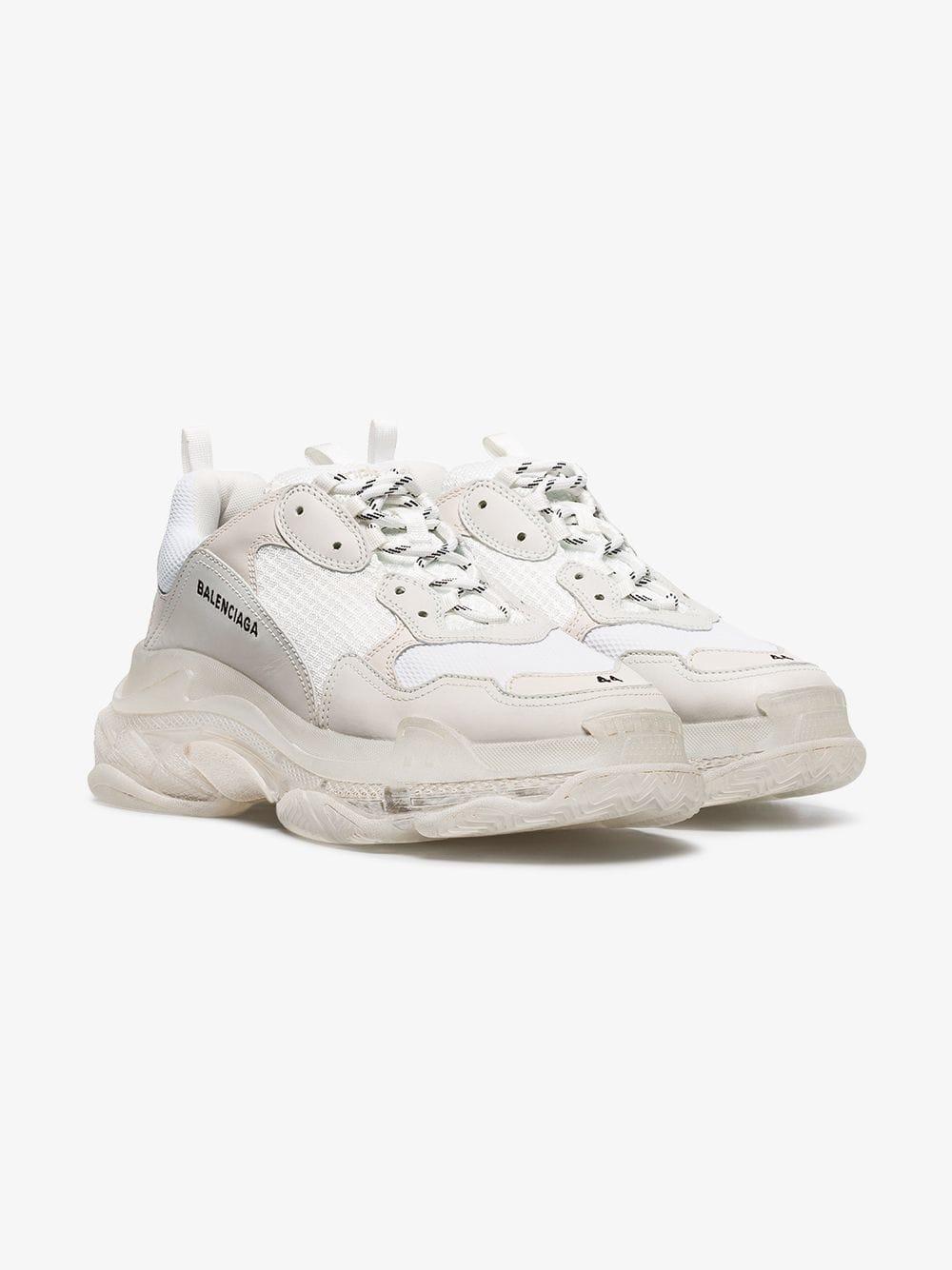 Balenciaga Synthetic Triple S Clear Sole Sneaker in Beige (White) for Men -  Save 39% - Lyst