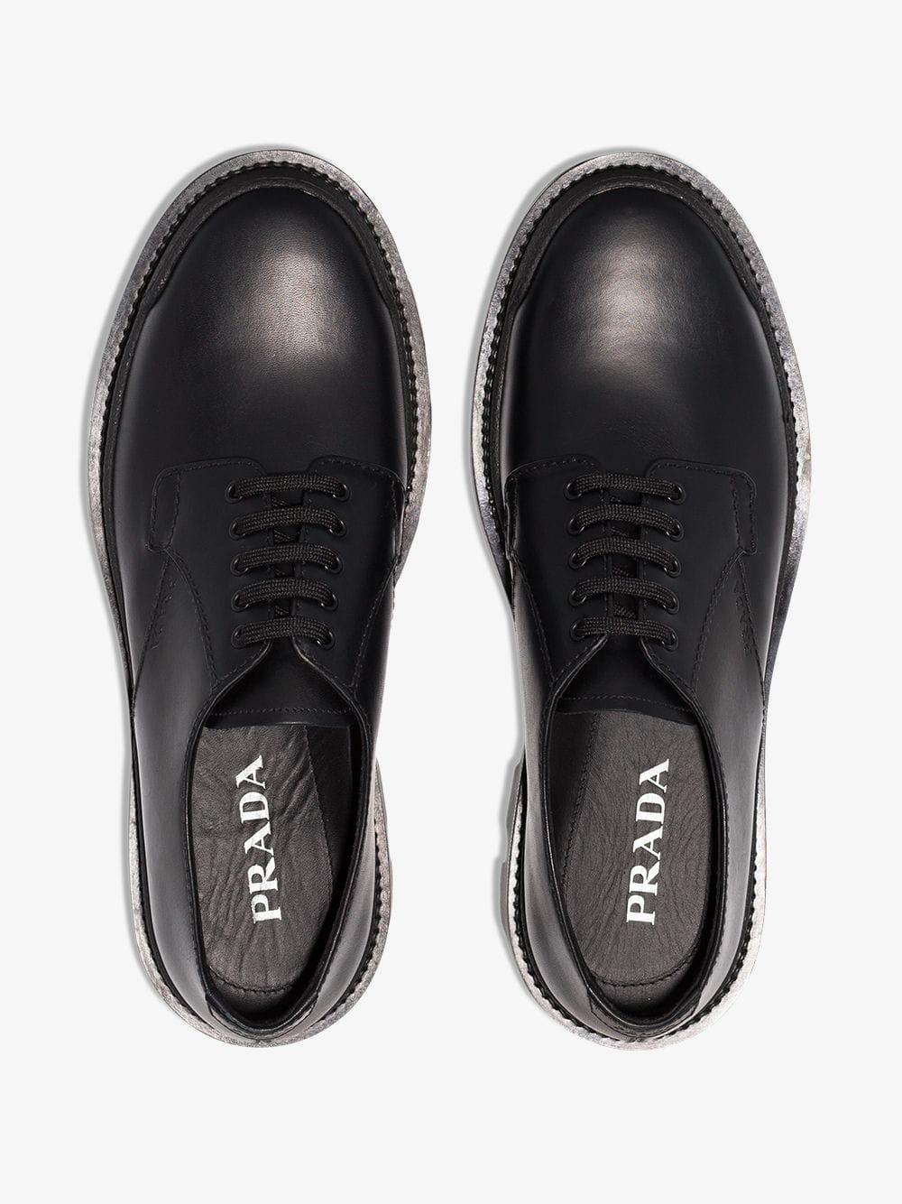 prada commando derby shoes