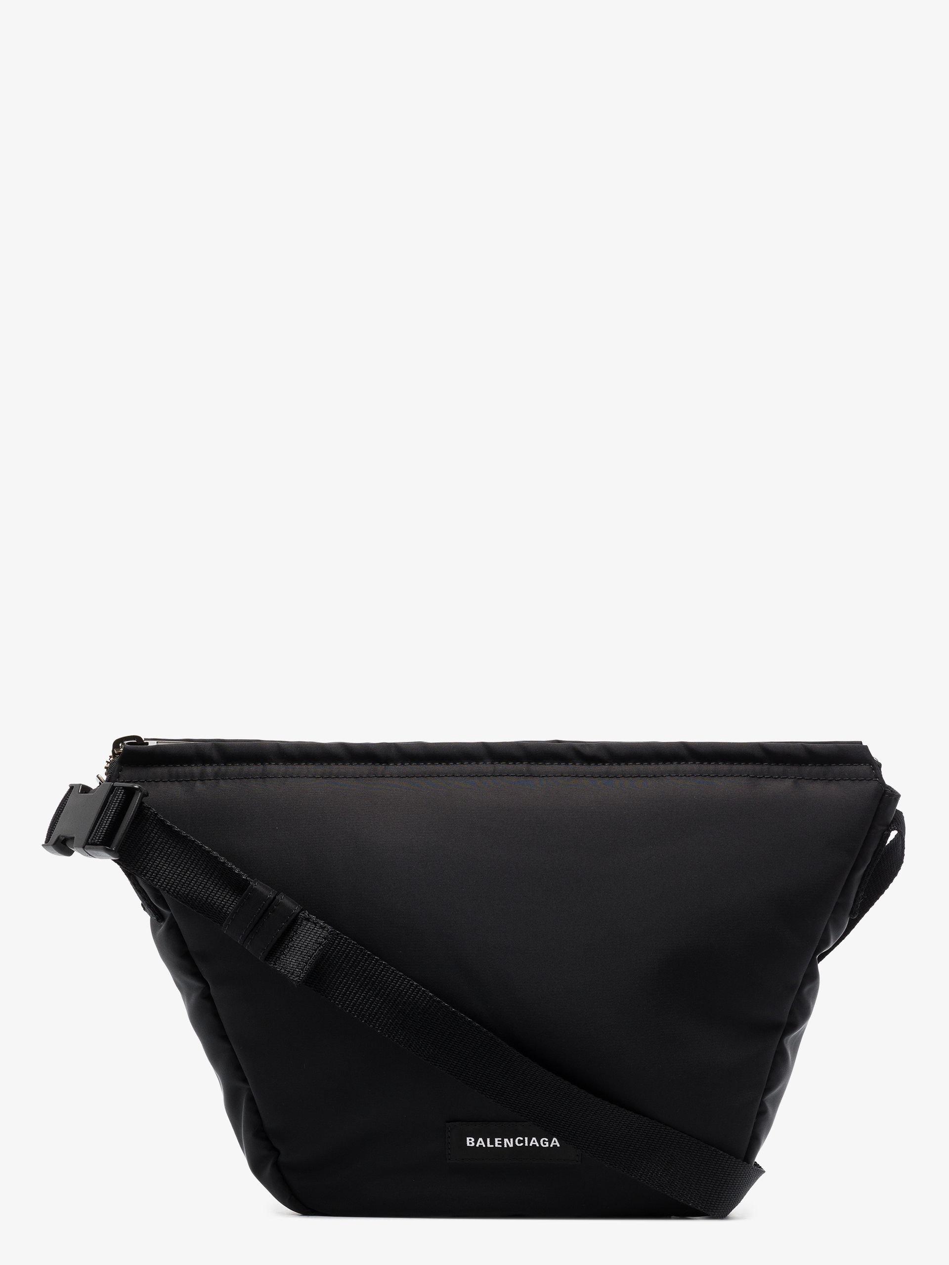 Balenciaga Synthetic Black Oversized Sling Cross Body Bag | Lyst