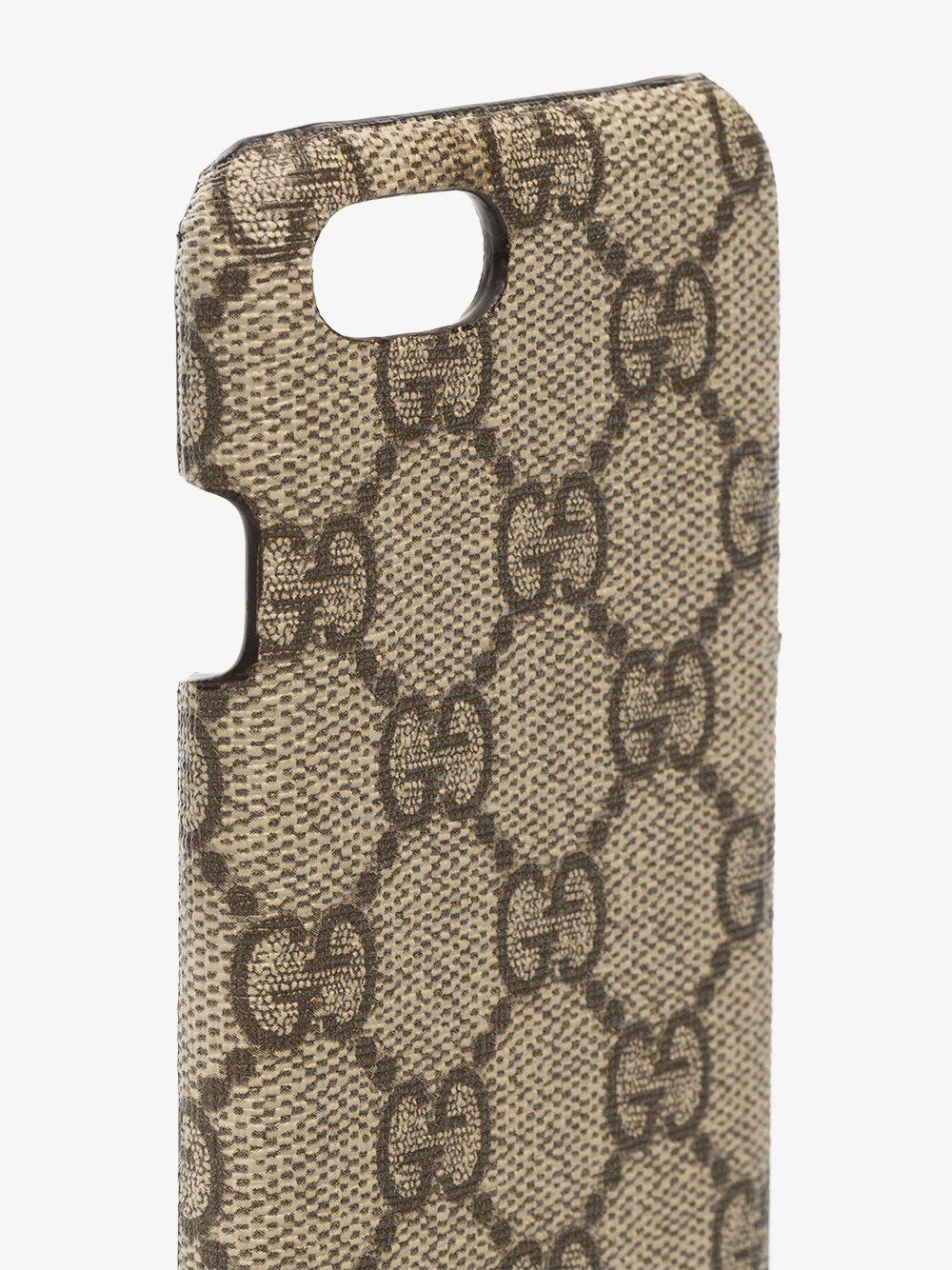 Gucci Beige And Brown Ophidia Iphone 8 Case in Natural Lyst