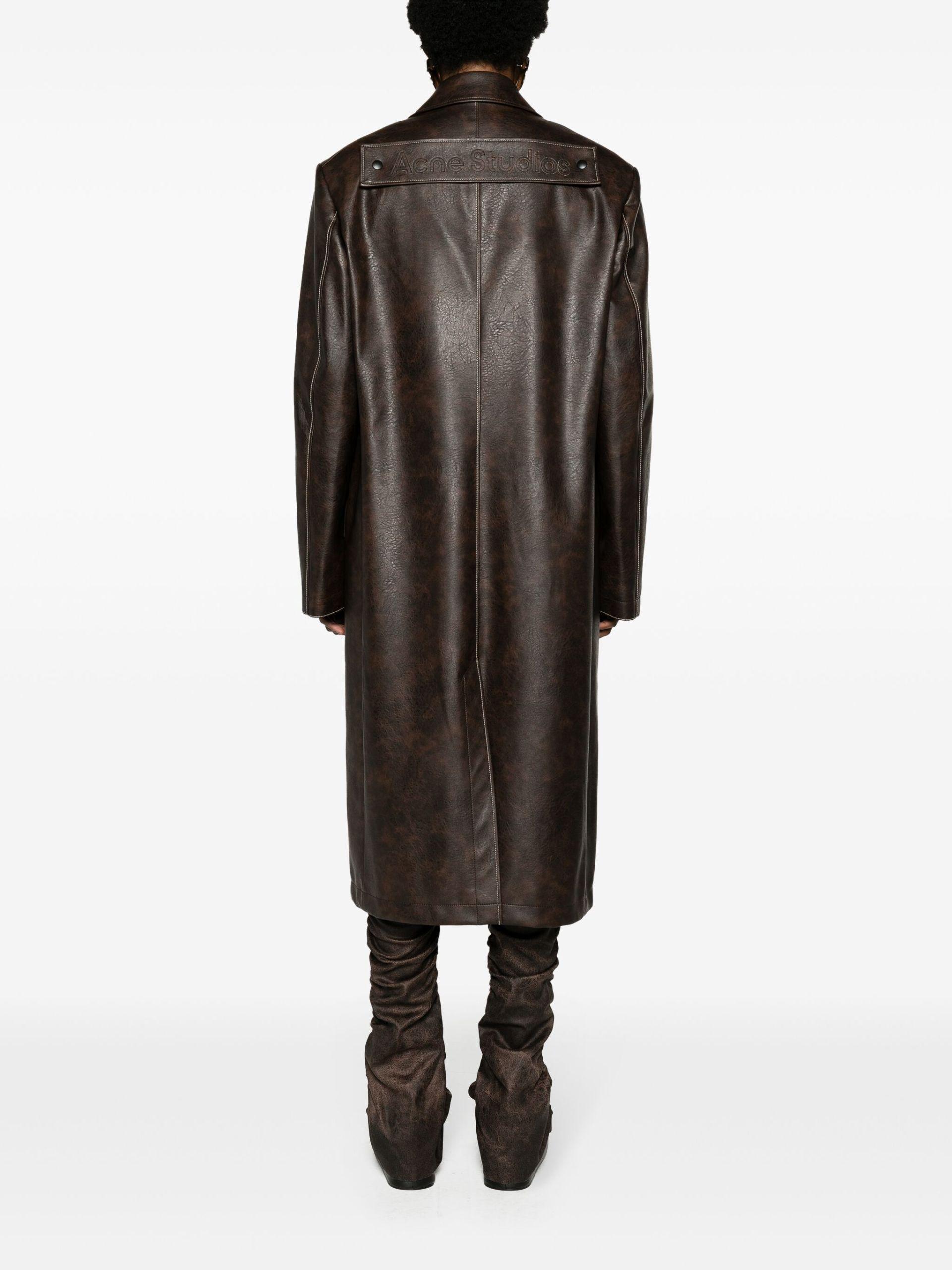 A.P.C. Black Clara Faux-Leather Coat