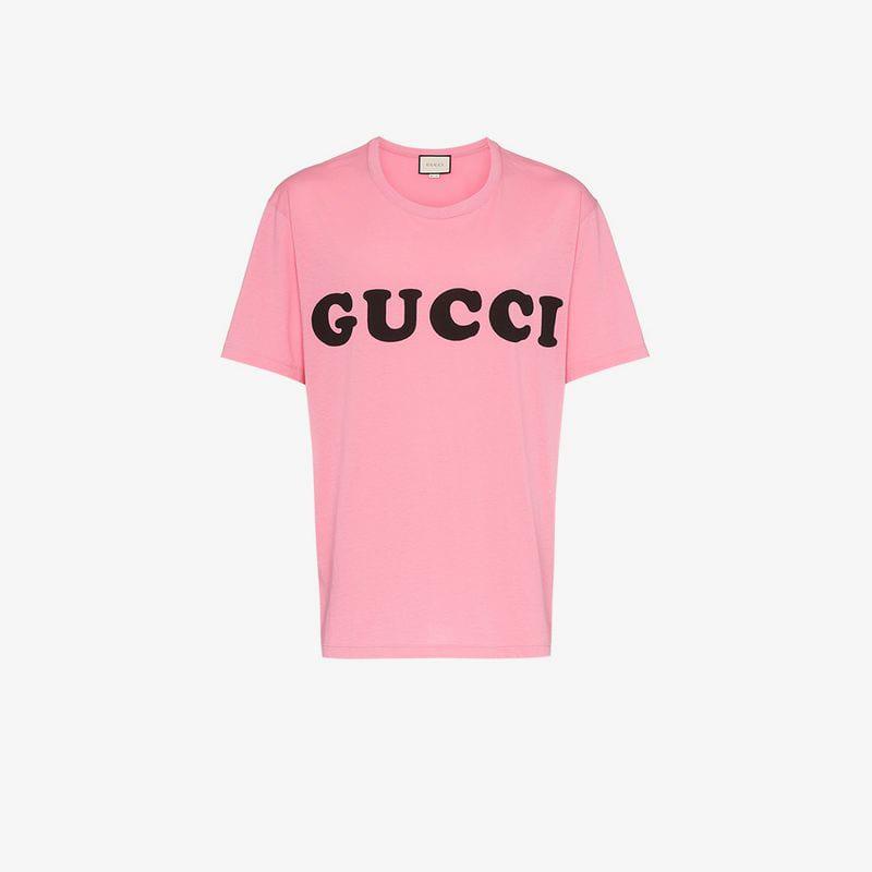Gucci Cotton Vintage Wash Logo T-shirt in Pink/Purple (Pink) for Men - Lyst