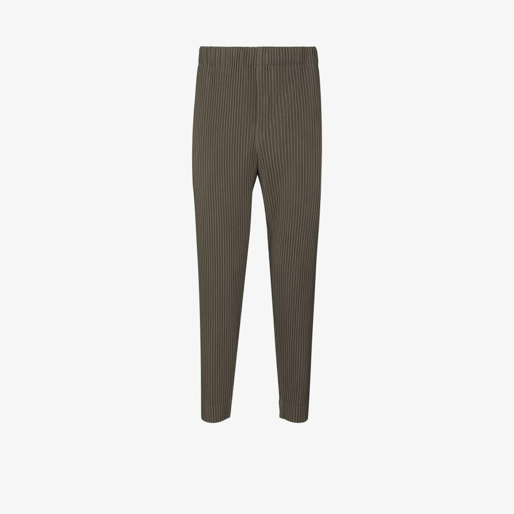 Homme Plissé Issey Miyake Synthetic Tapered Leg Pleated Trousers in ...