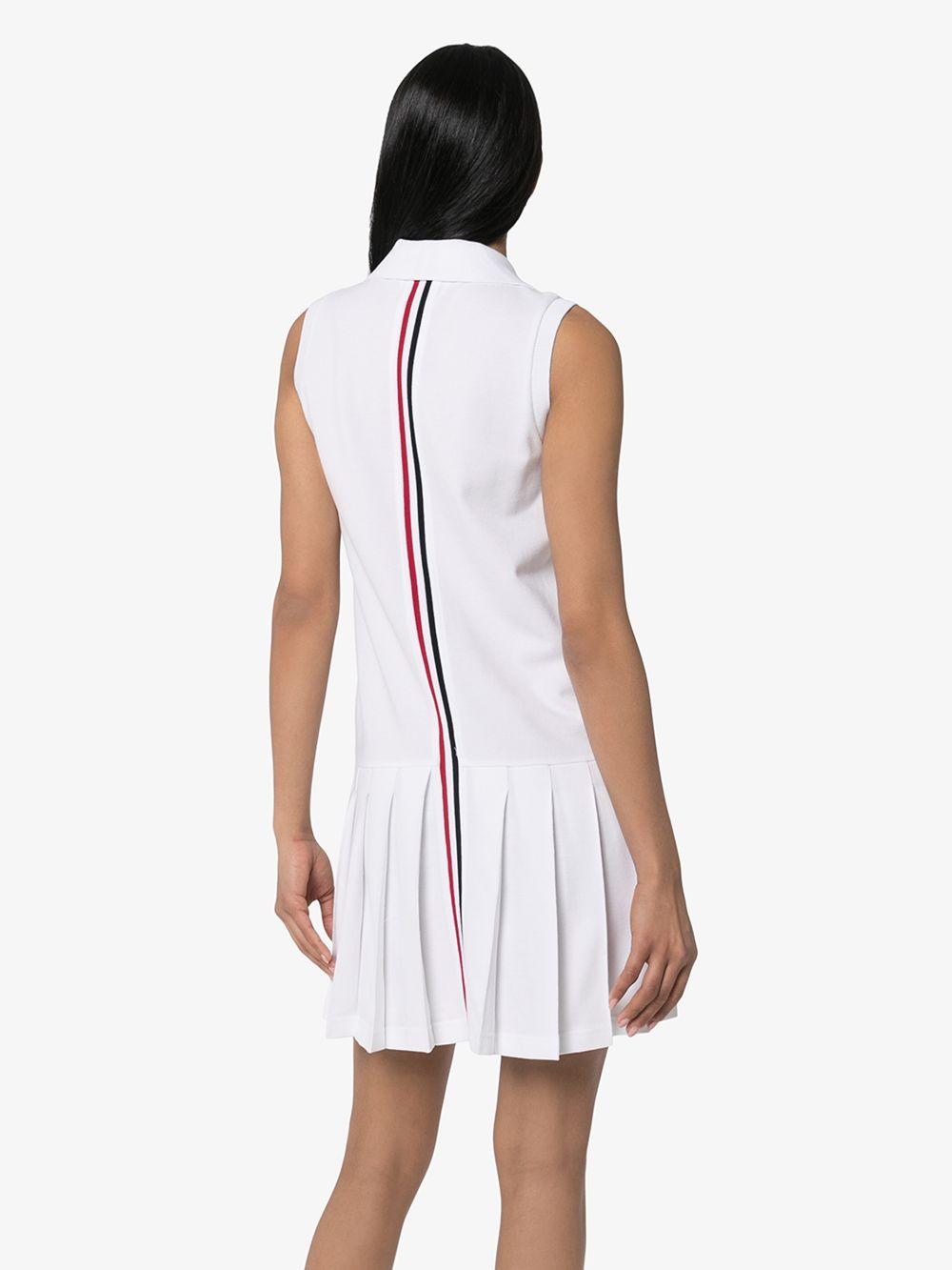 Thom Browne Collared Cotton Tennis Dress in White Lyst