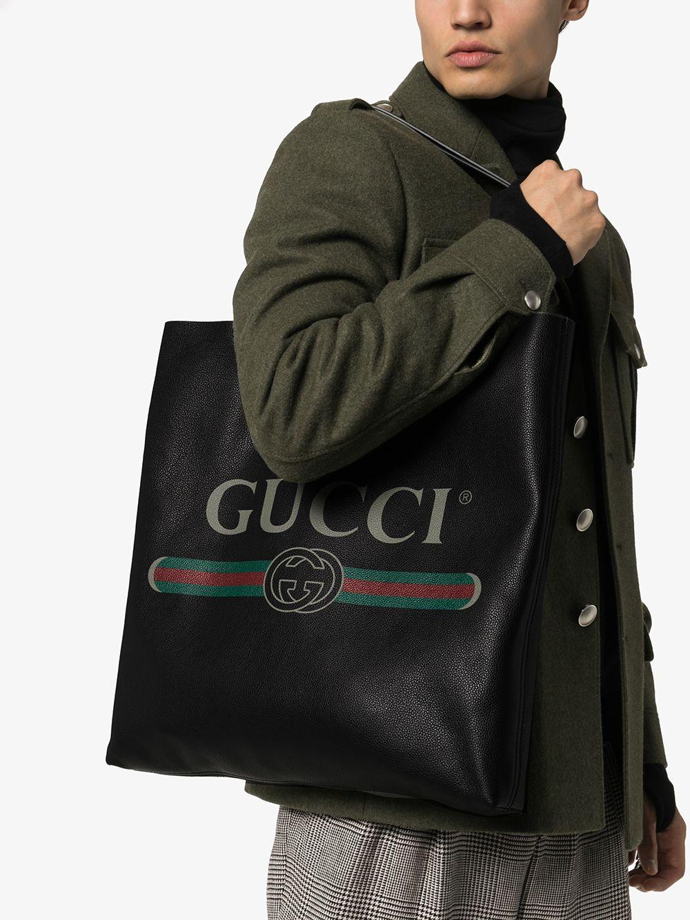 gucci print tote bag