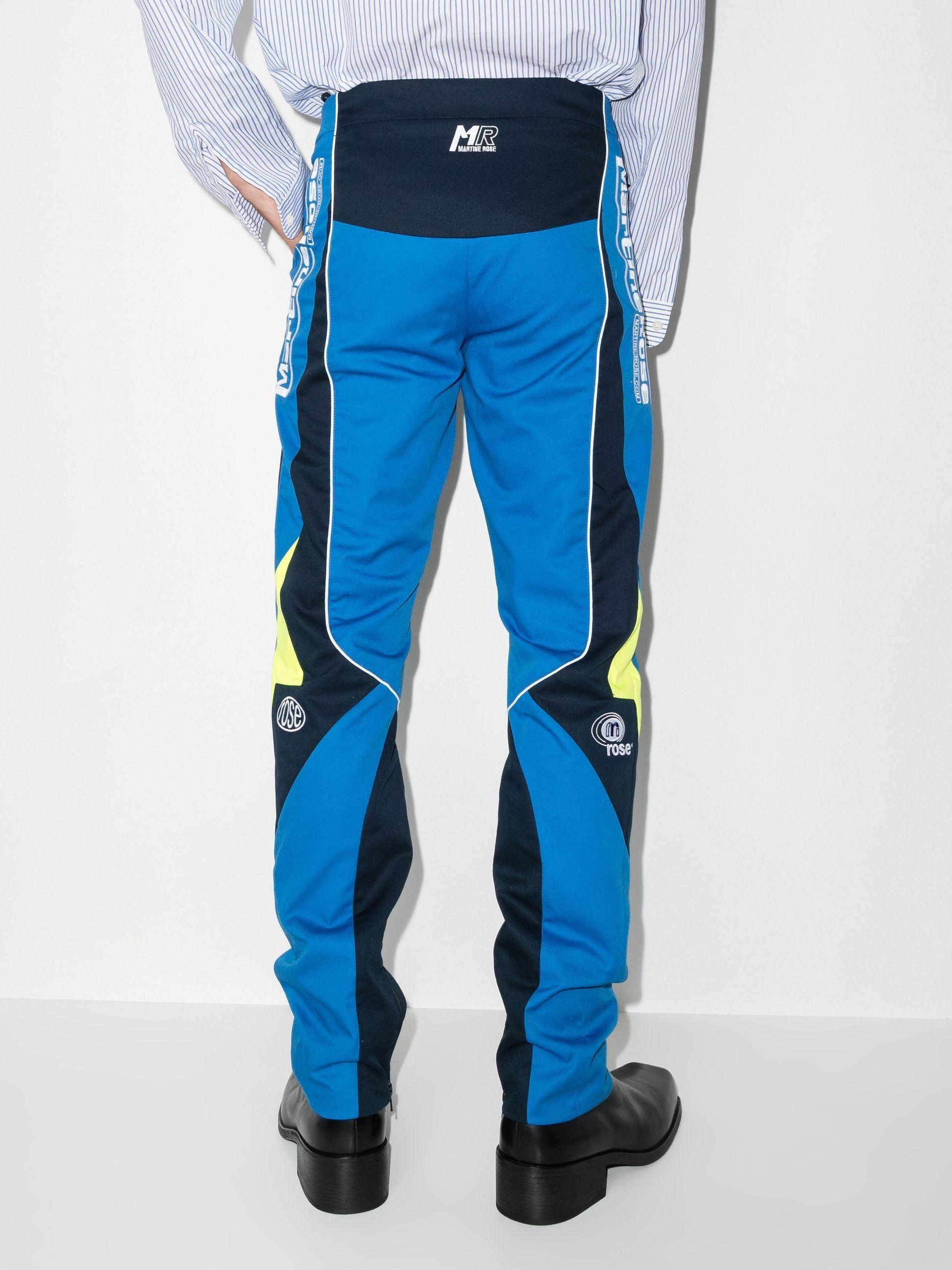 Martine Rose Sponsor Panelled Trousers in Blue for Men | Lyst