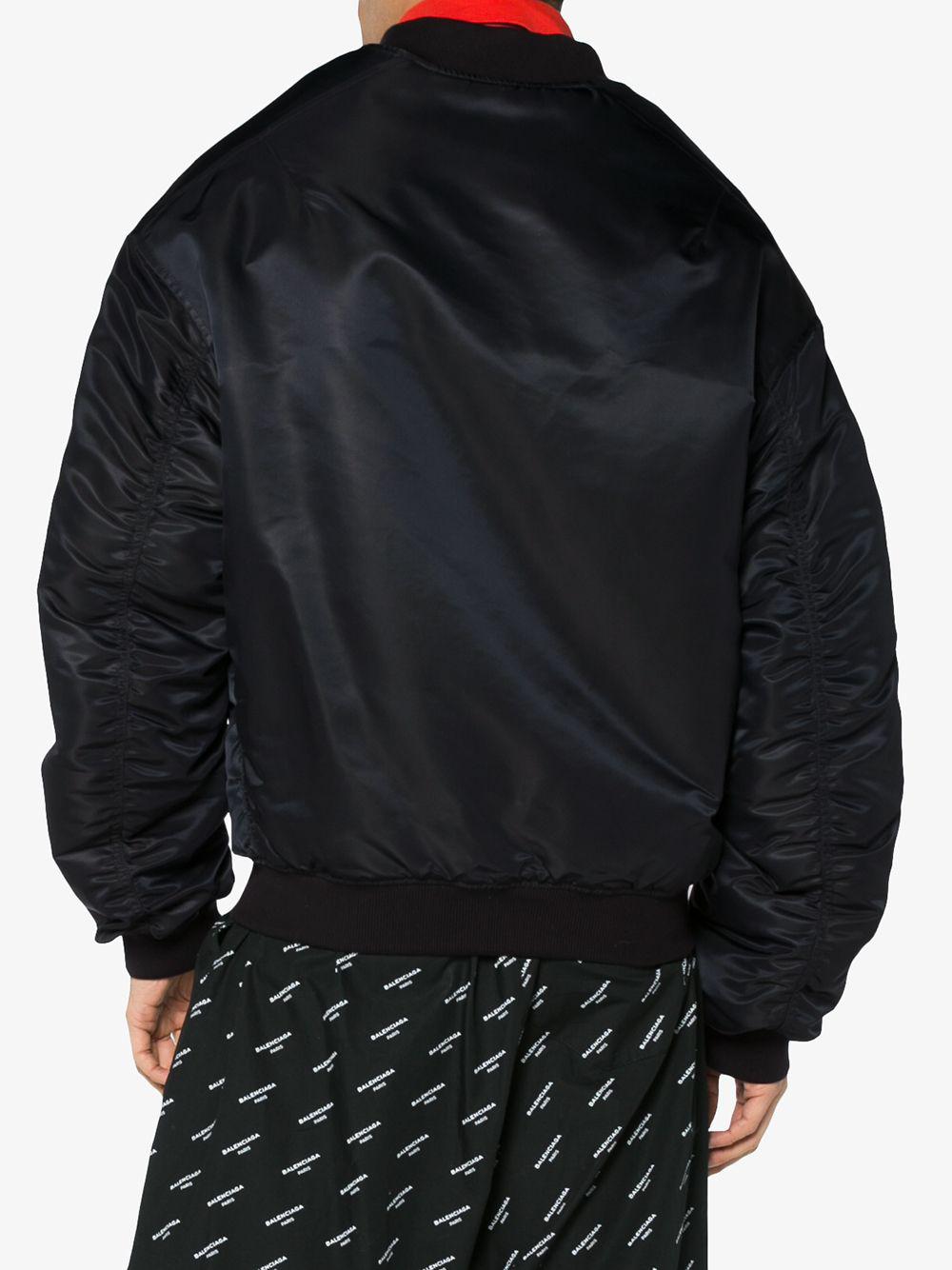 Balenciaga Synthetic Wobble Bomber Jacket in Black for Men - Lyst
