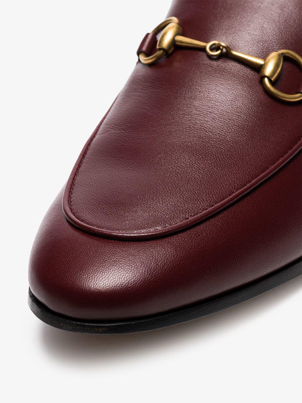 Gucci Burgundy Brixton Leather Loafers in Red Lyst Australia