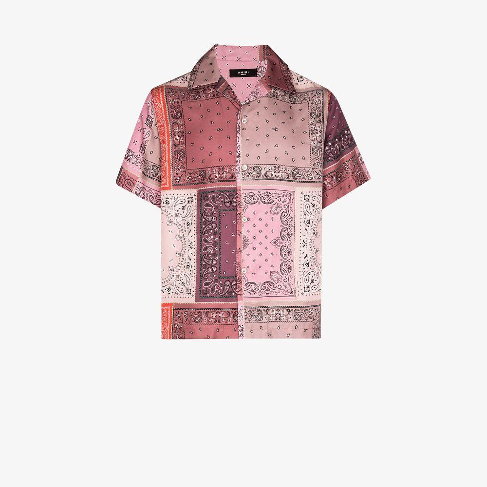 Amiri Bandana-print Silk Shirt in Pink 