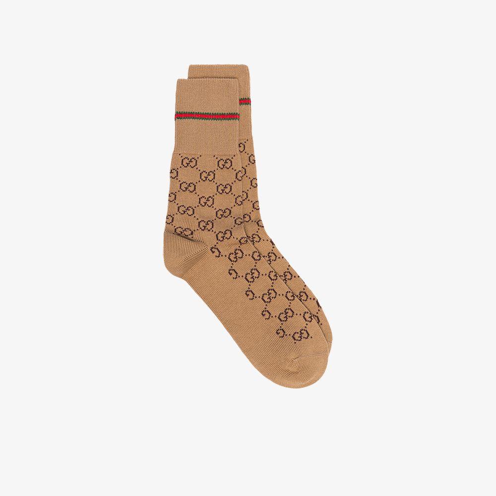 gucci socks - brown