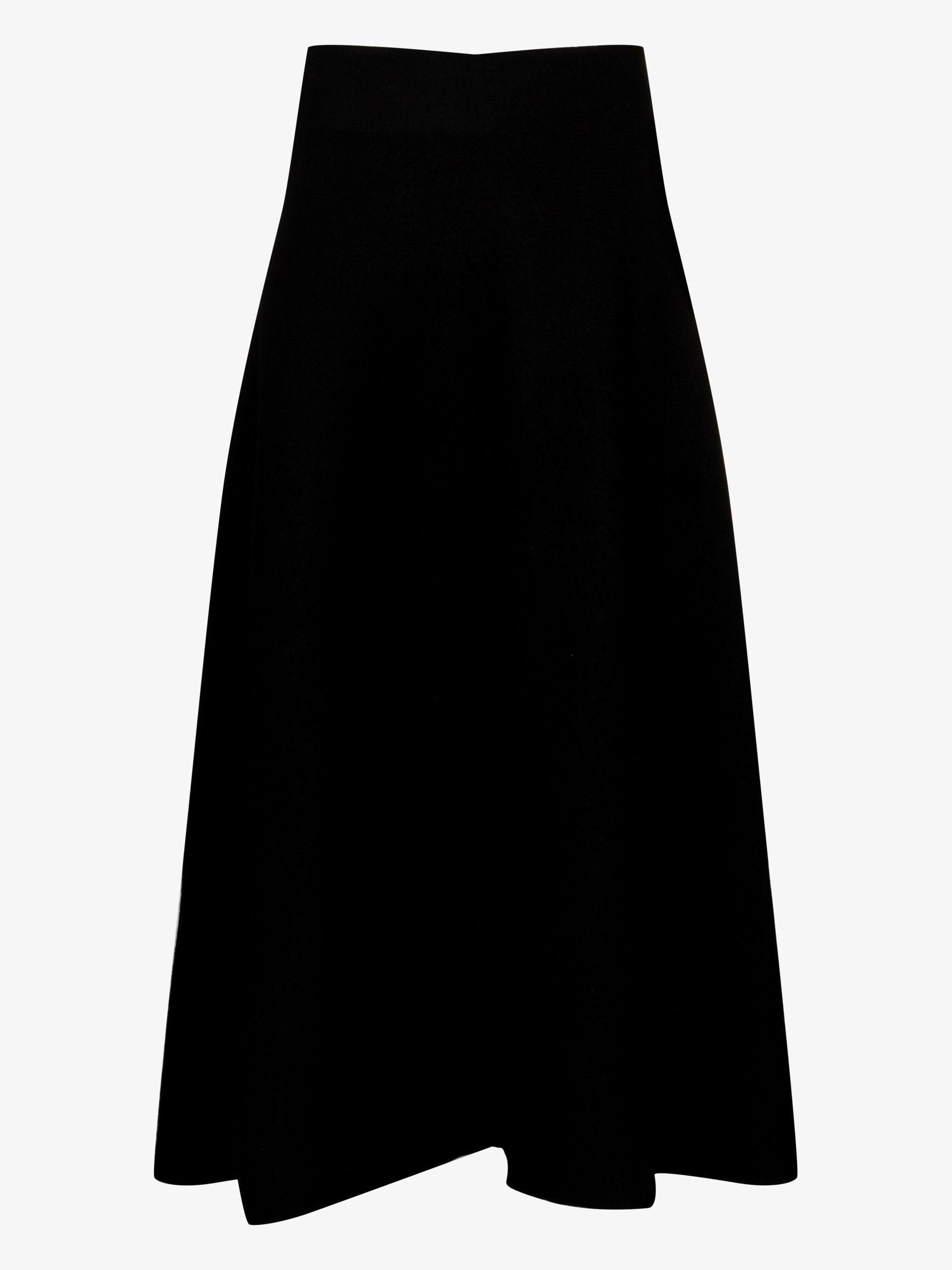 black wool maxi skirt