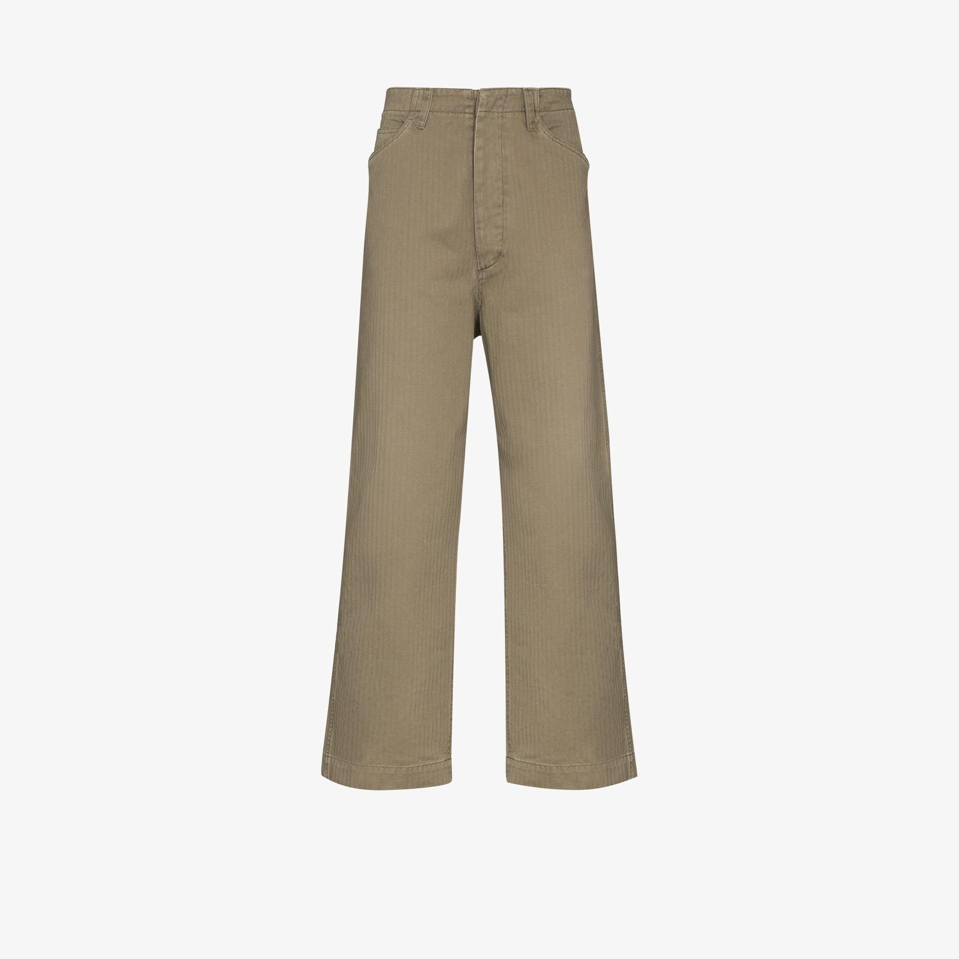 Chimala Wide Leg Herringbone Trousers 
