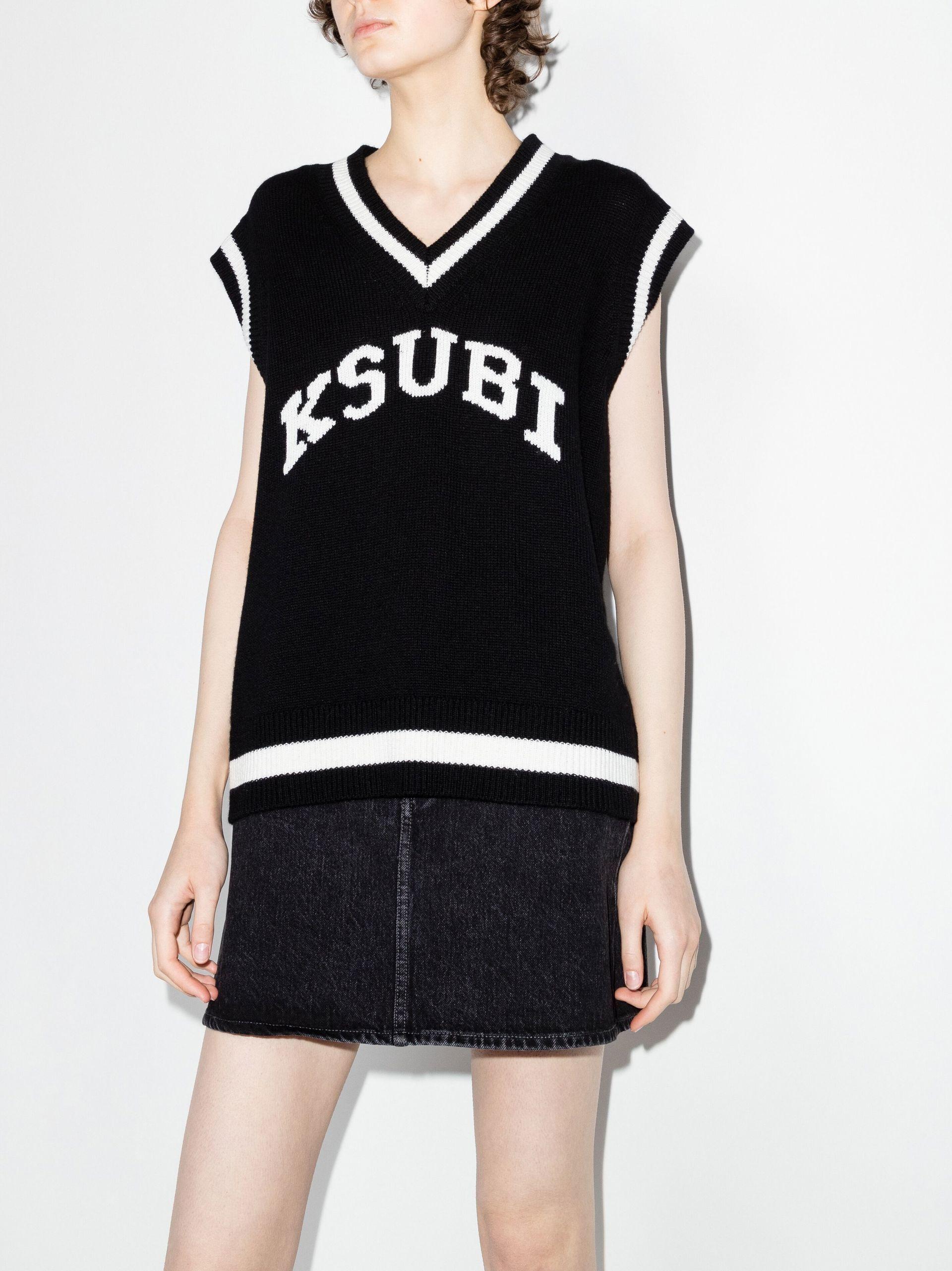 Ksubi Kommunity Logo Sweater Vest in Black | Lyst