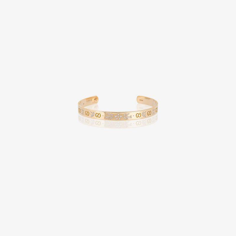 Gucci Icon 18K Rose Gold Bangle Bracelet 6630 BRL  liked on Polyvore  featuring jewelry brac  Rose gold bangle bracelet Rose gold bangle  Hand forged jewelry