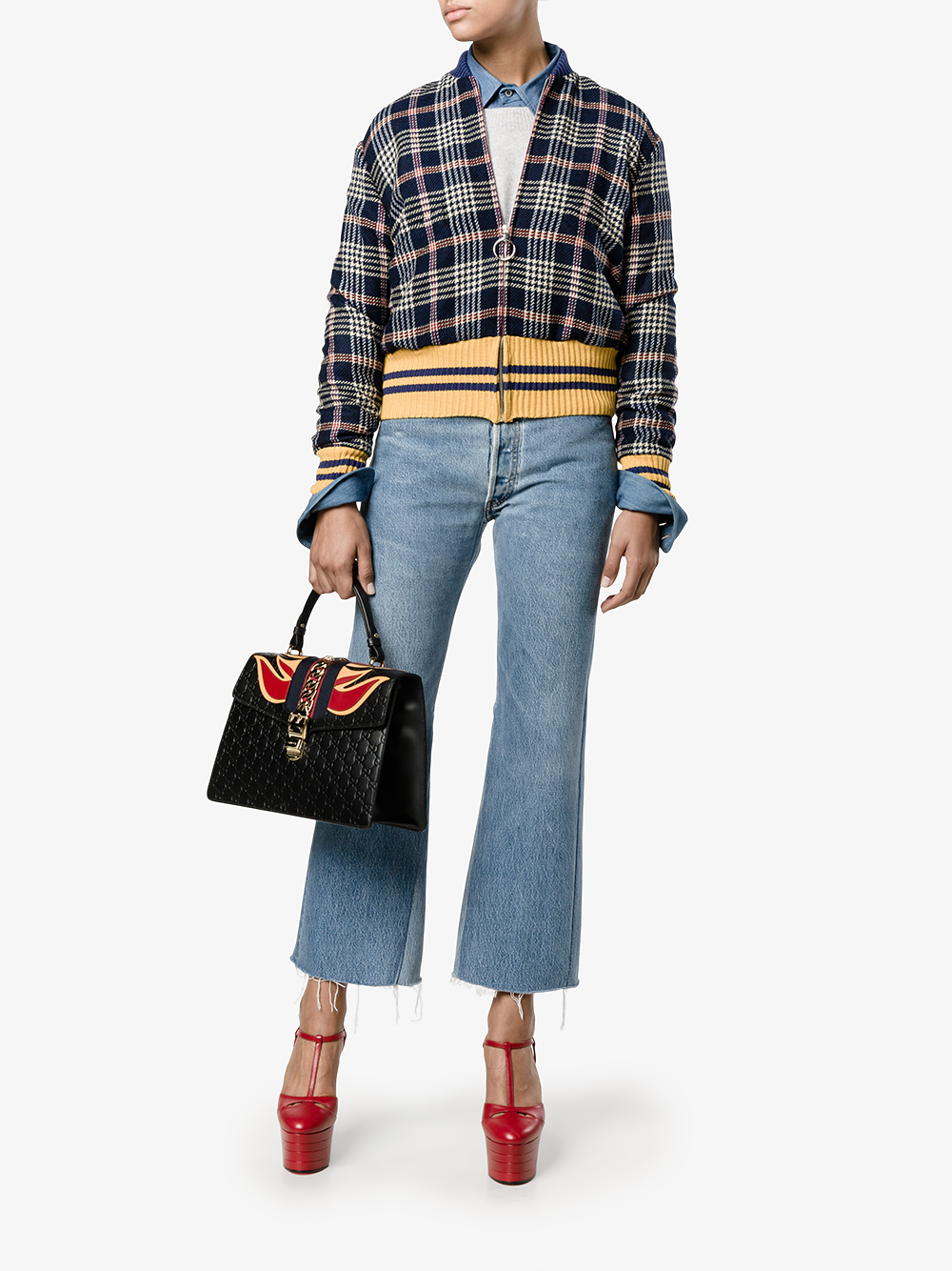 Gucci Sylvie Bag With Flames | Lyst