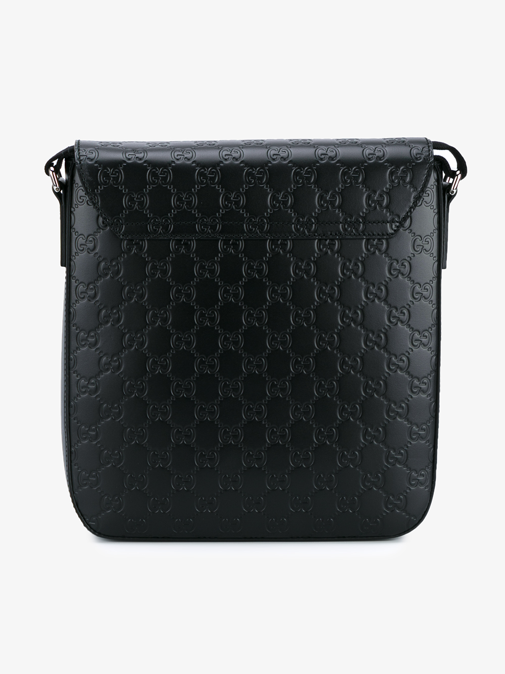 gucci black signature messenger bolsa