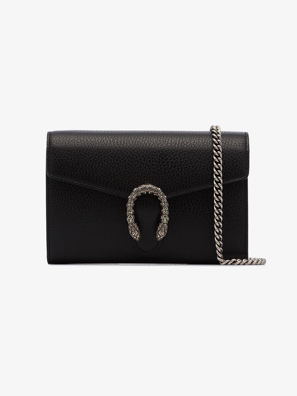 gucci black chain purse