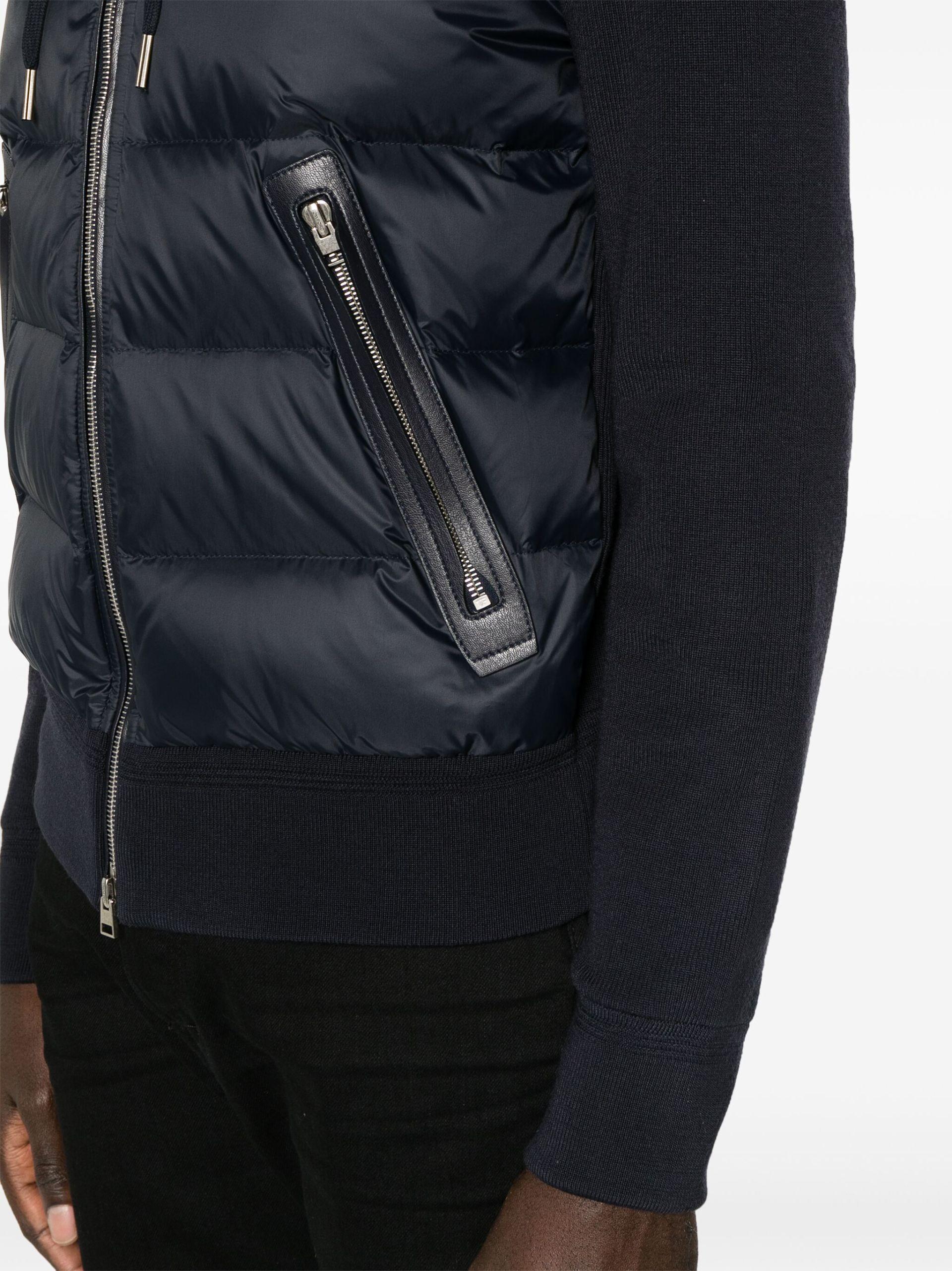 Tom Ford Black Hooded Puffer Jacket Men s Polyamide wool