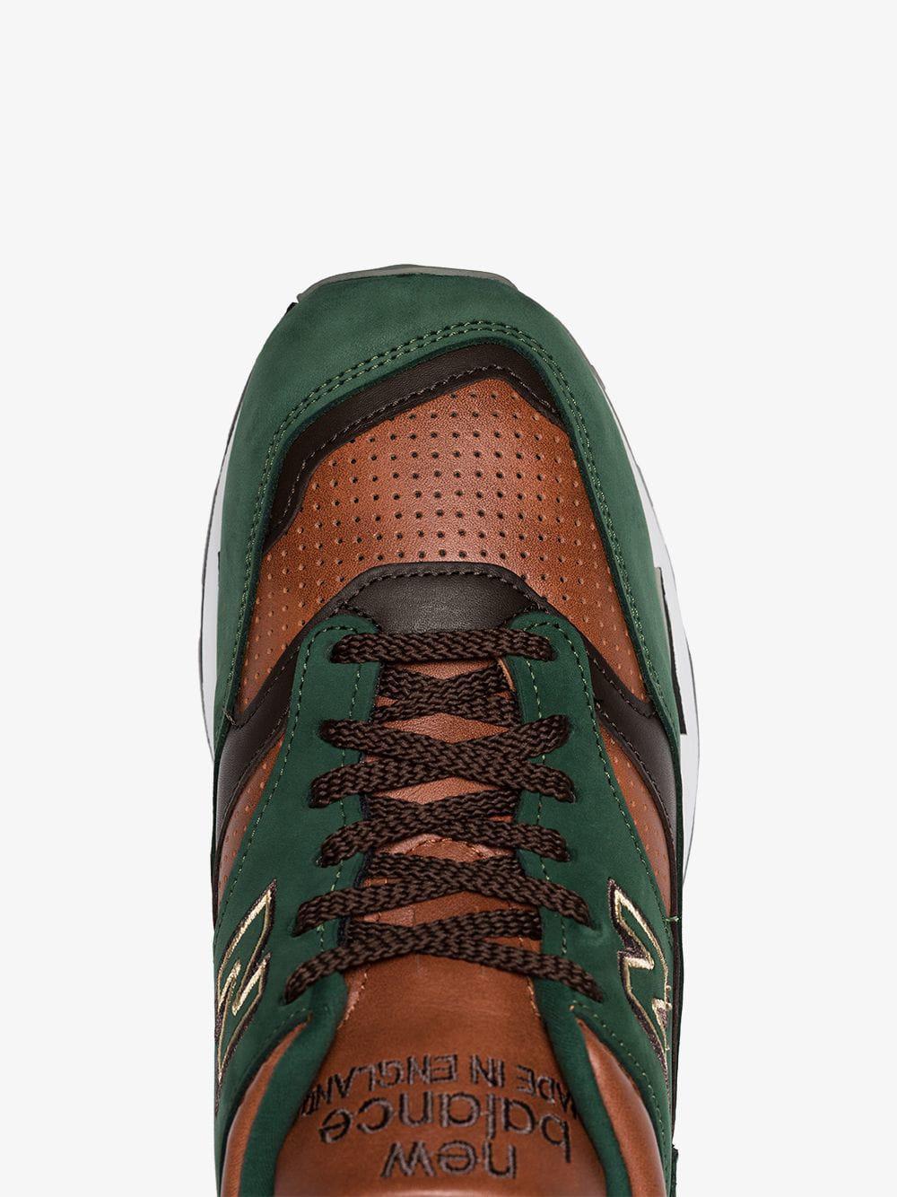 New Balance Green And Brown M1500 Suede Leather Sneakers for Men | Lyst