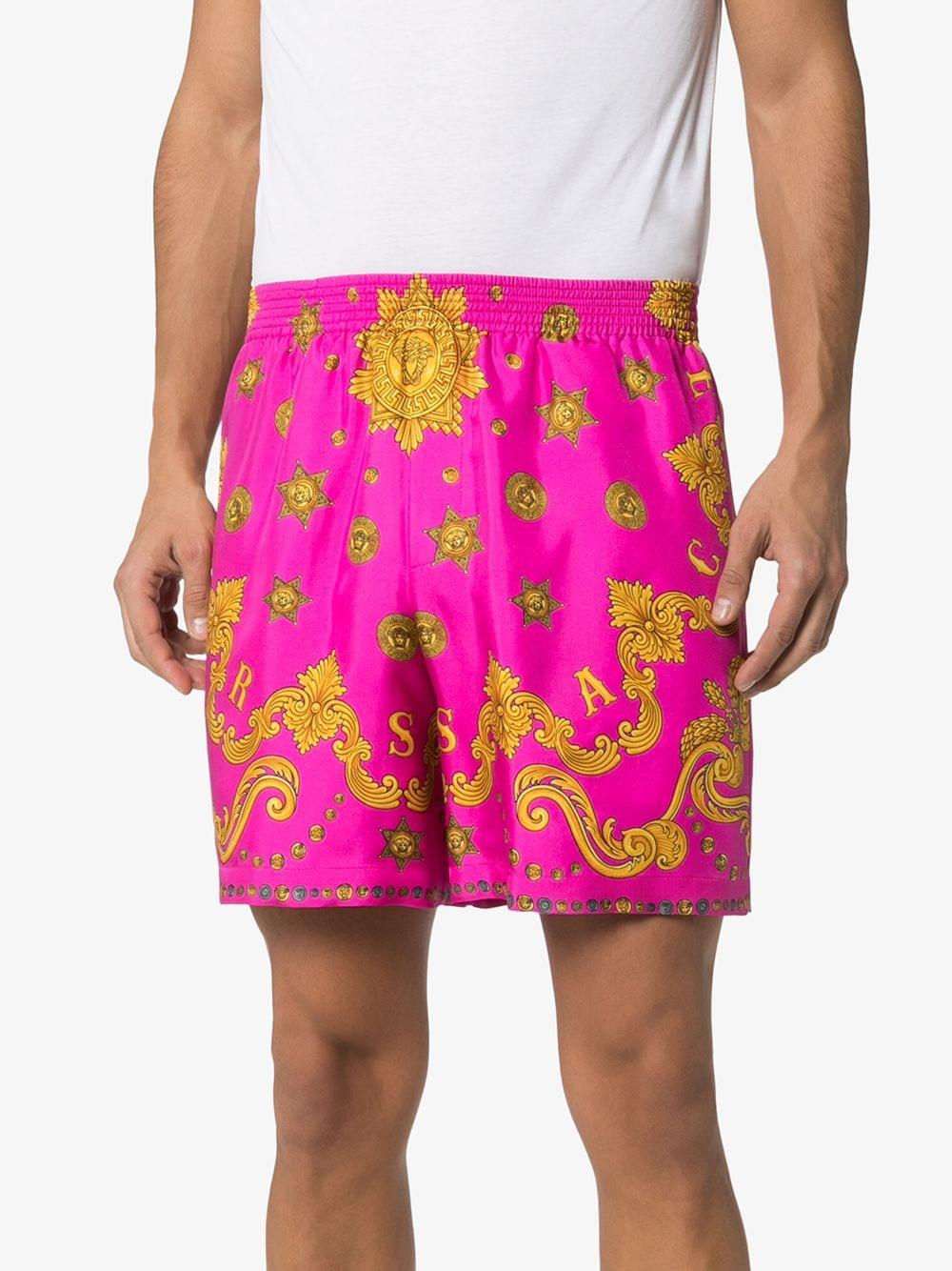 versace shorts pink