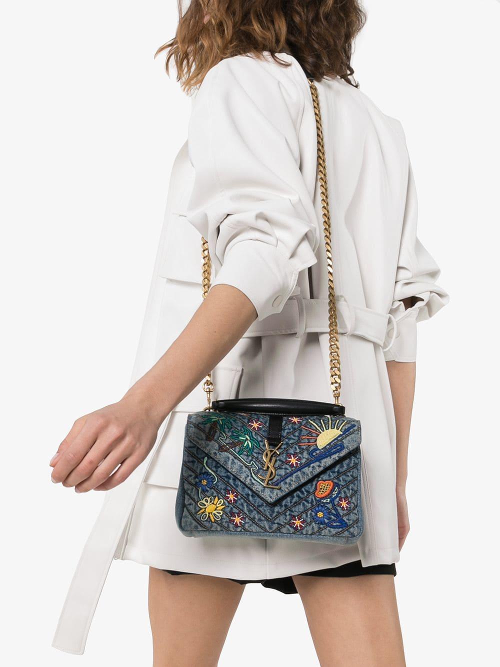 ysl denim bag