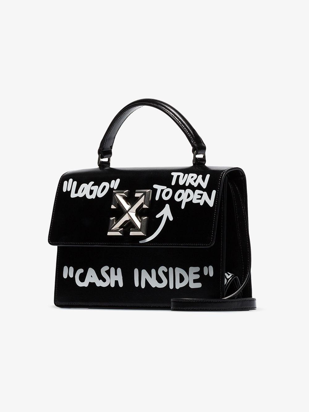 cash inside bag