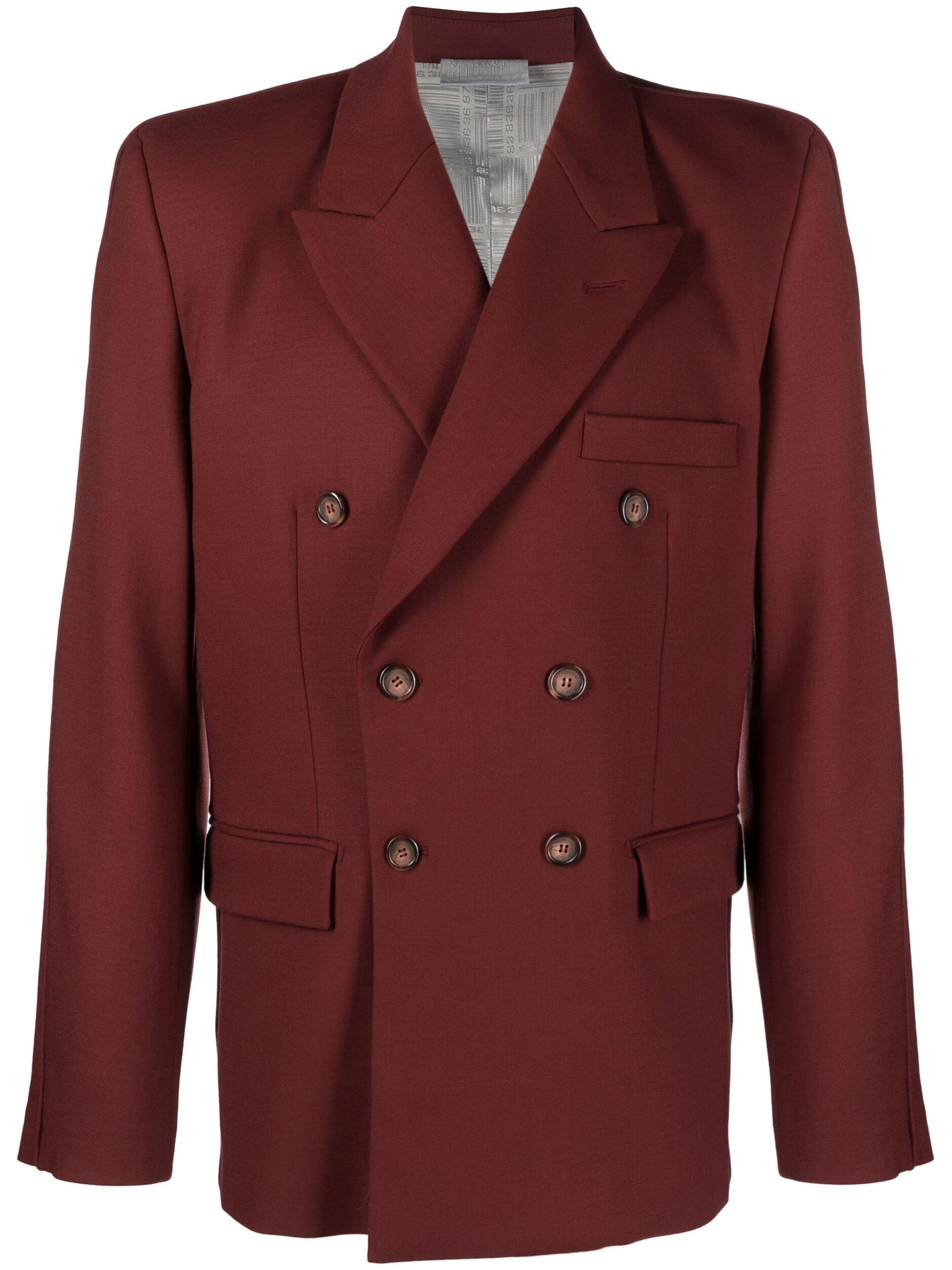 VTMNTS Doublebreasted Wool Blazer in Red for Men Lyst