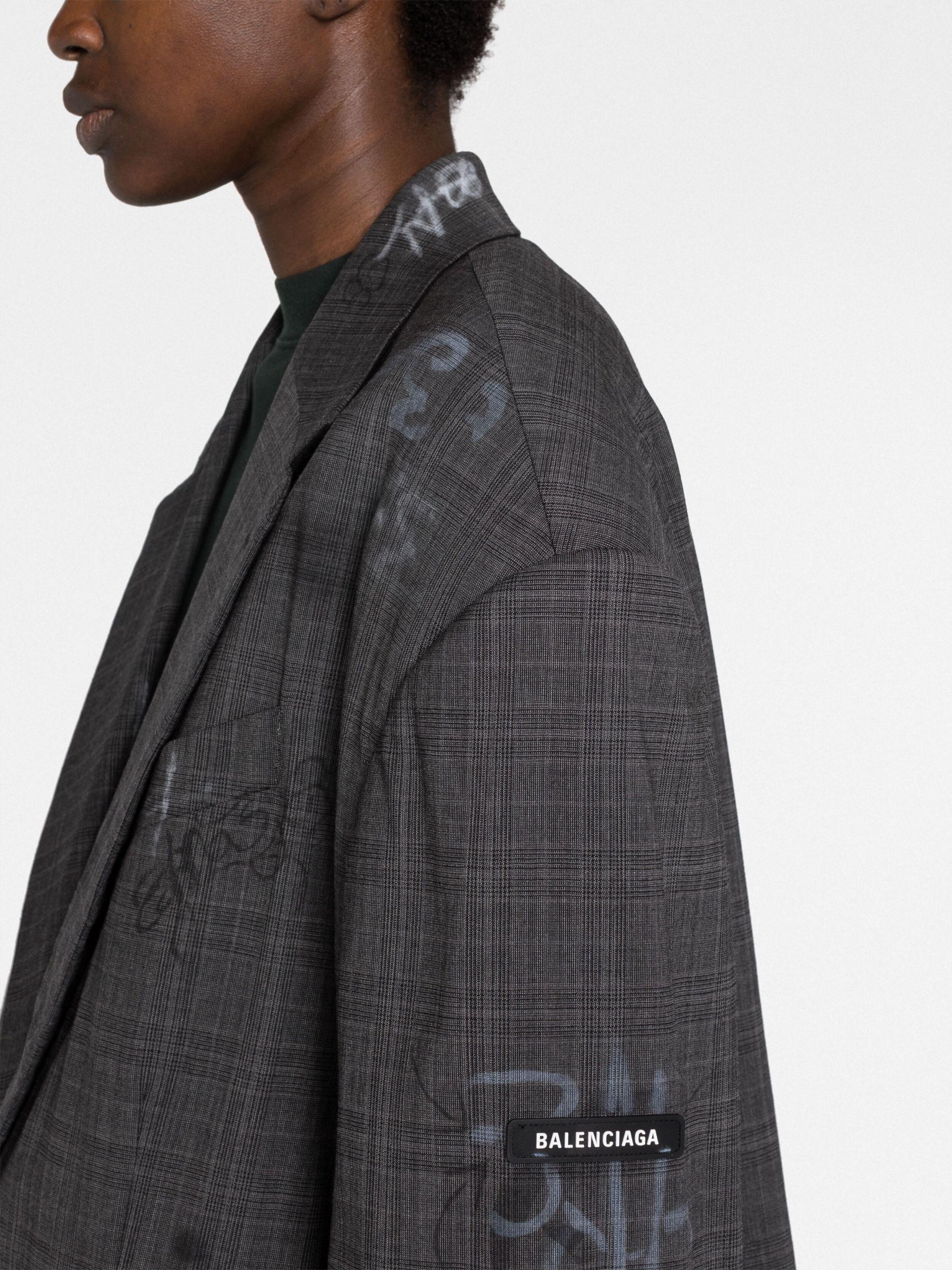 Balenciaga Skater Distressed Blazer in Black | Lyst