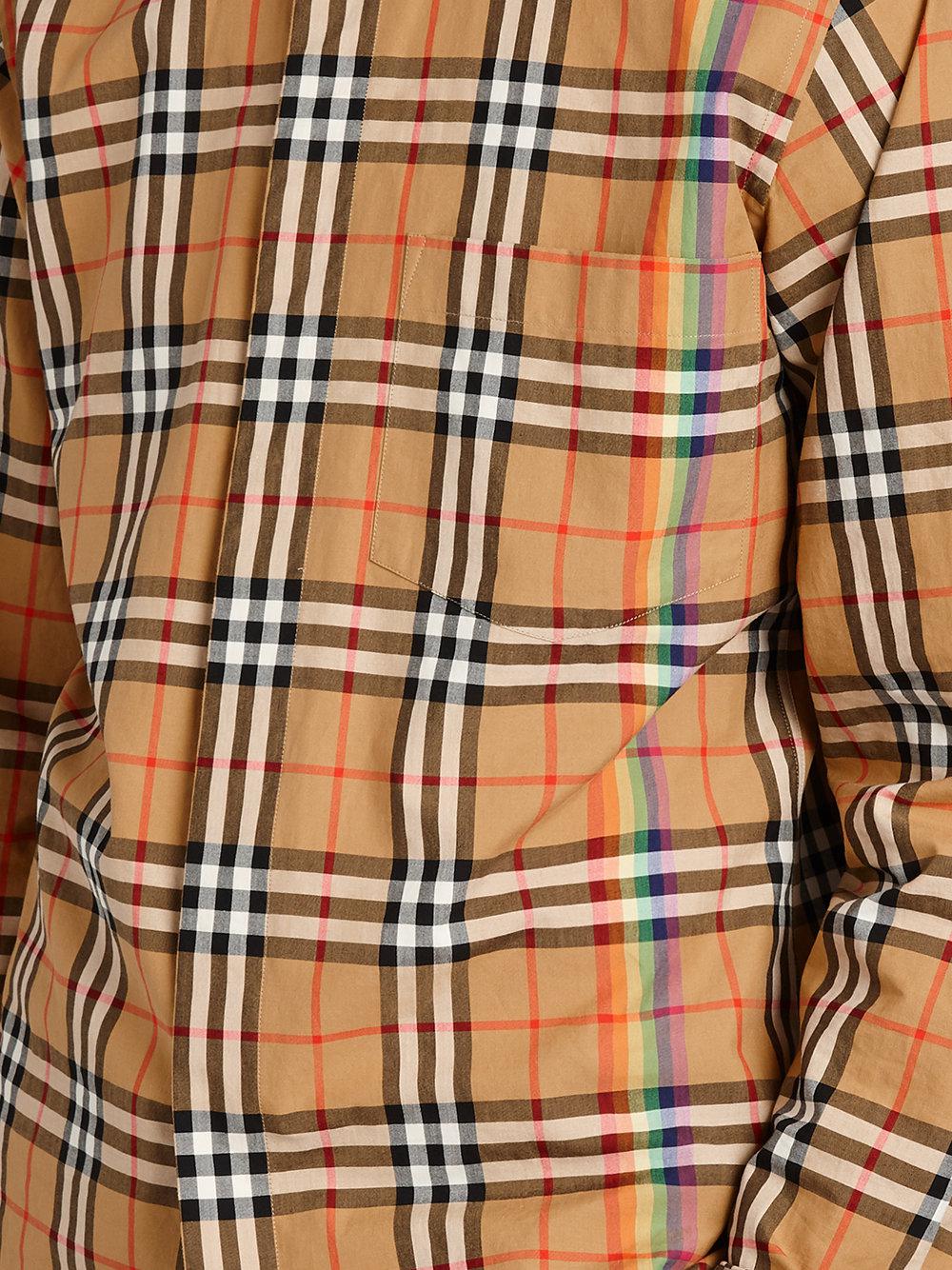 Burberry Rainbow Vintage Check Shirt for Men | Lyst