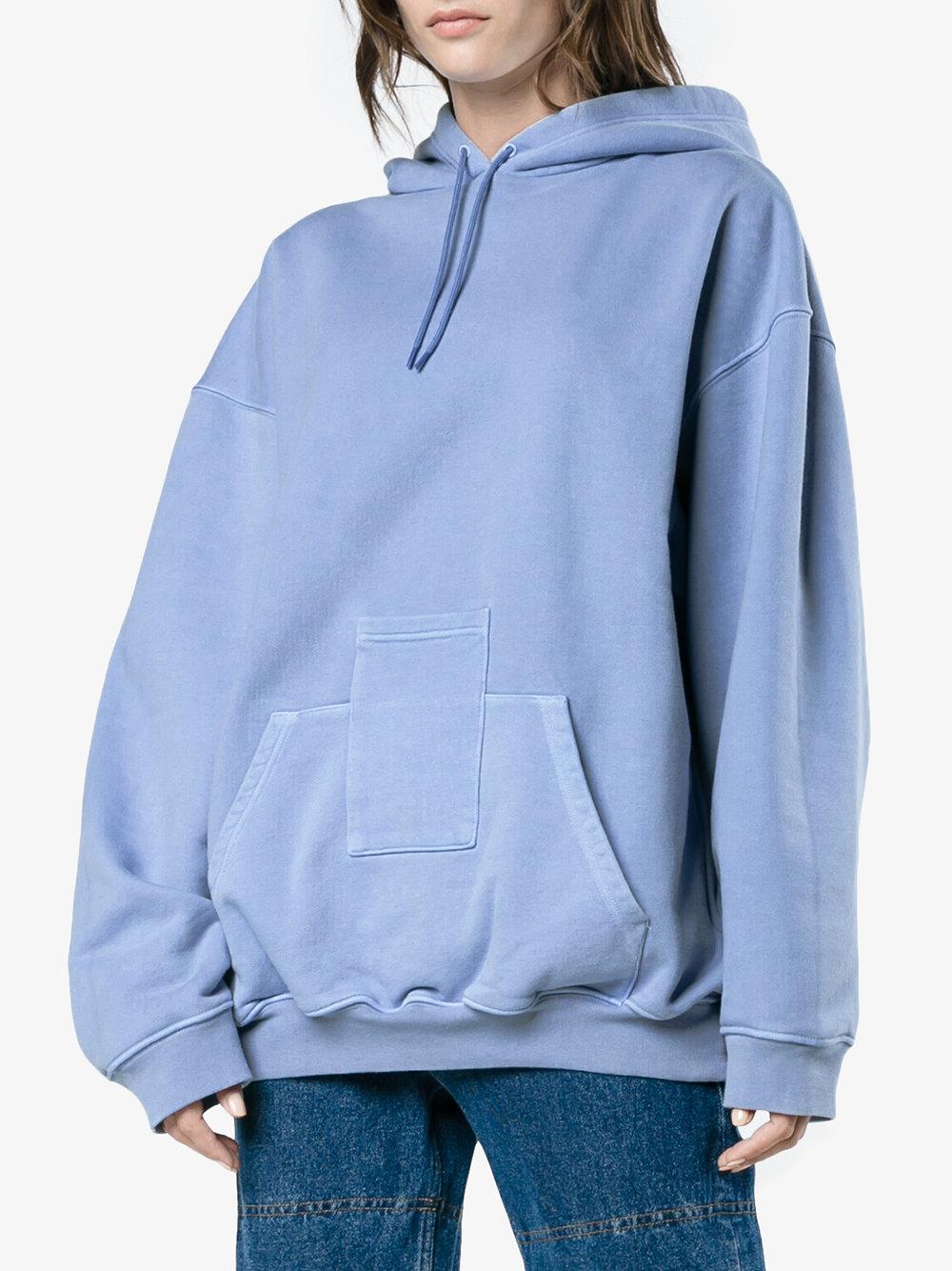 Cotton Print Iphone Pocket Hoodie in Blue - Lyst