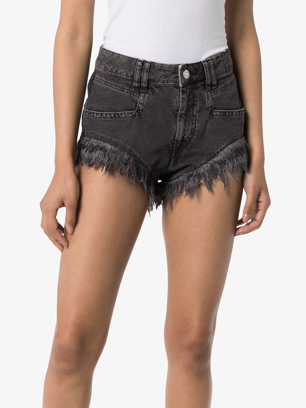 Isabel Marant Distressed Denim Shorts in Grey (Gray) Lyst
