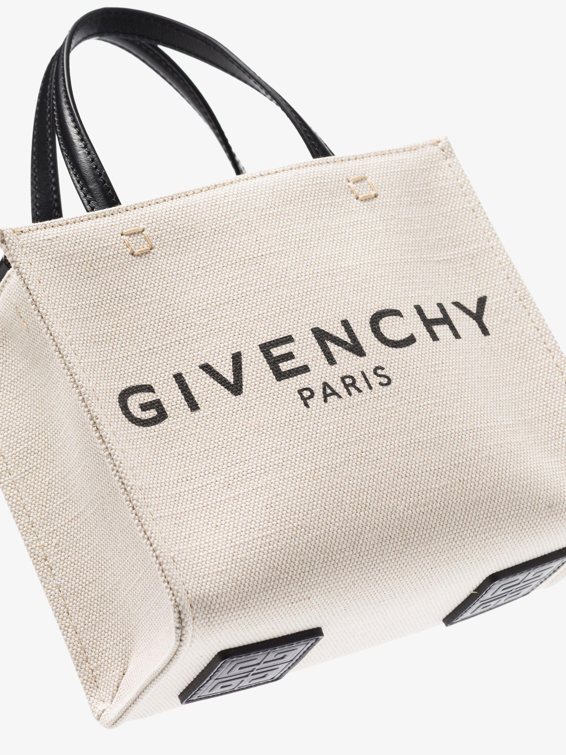 Beskrive gentagelse Overtræder Givenchy Neutral Mini Logo Canvas Tote Bag | Lyst