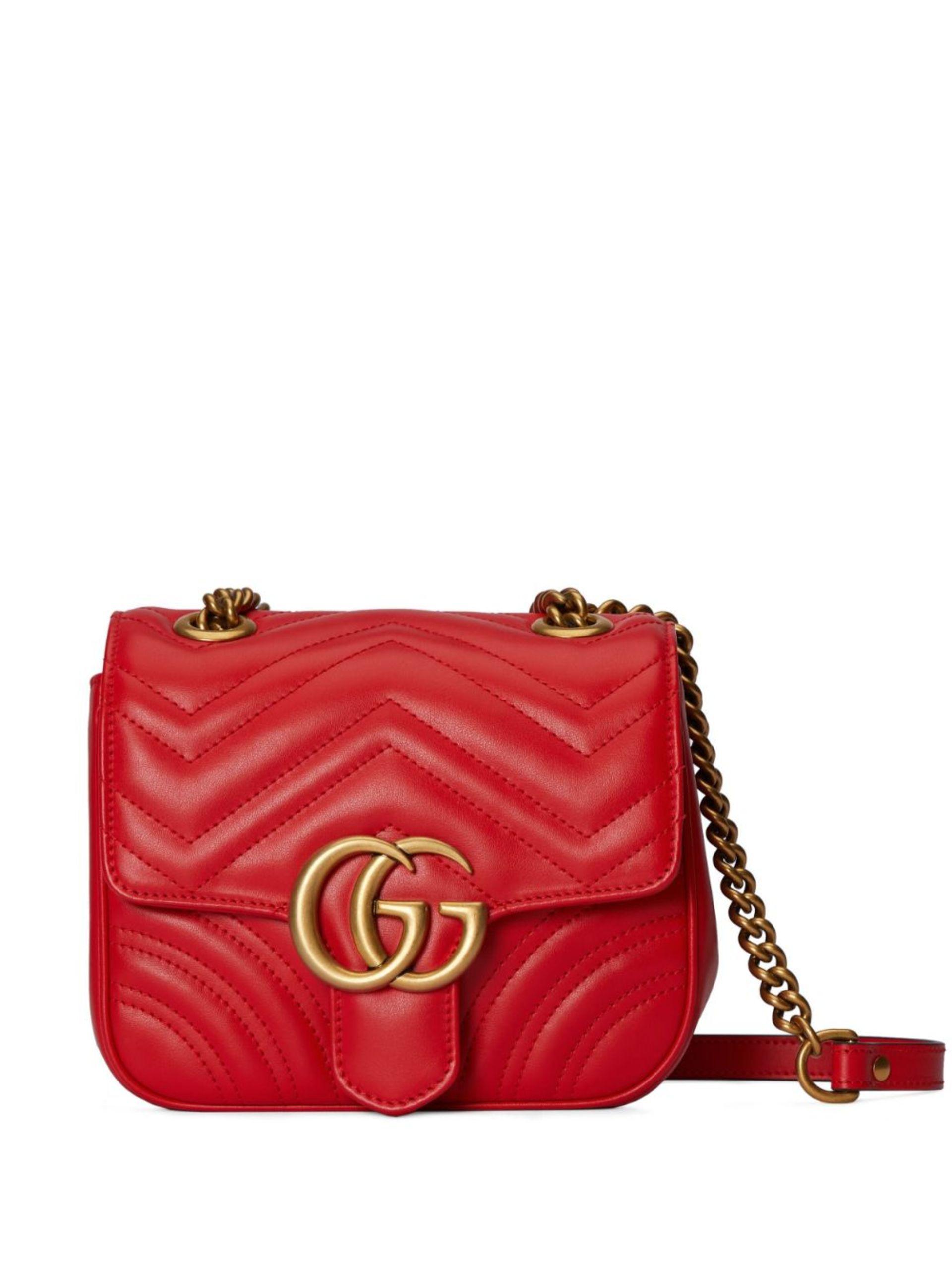 Gucci gg marmont mini best sale red