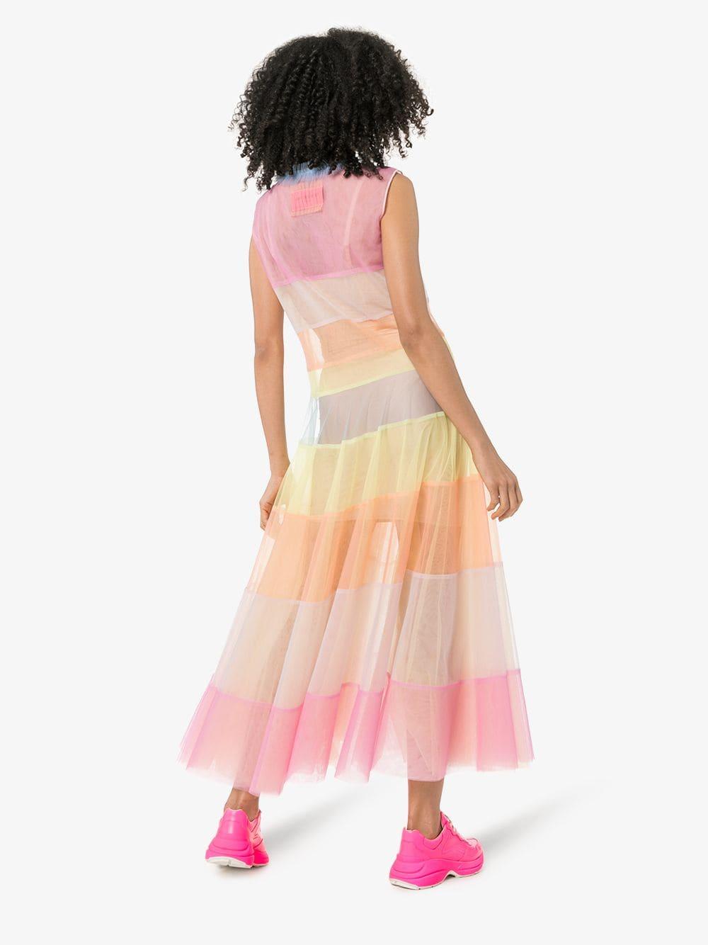 Viktor Rolf Boring Panel Dress In Pink Lyst