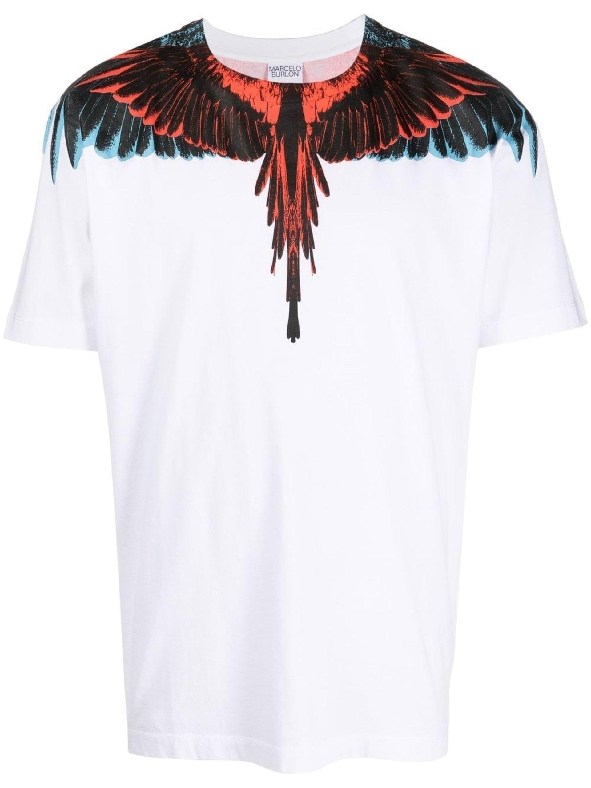 Marcelo Burlon Icon Wings Short-sleeve Regular T-shirt in White for Men |  Lyst