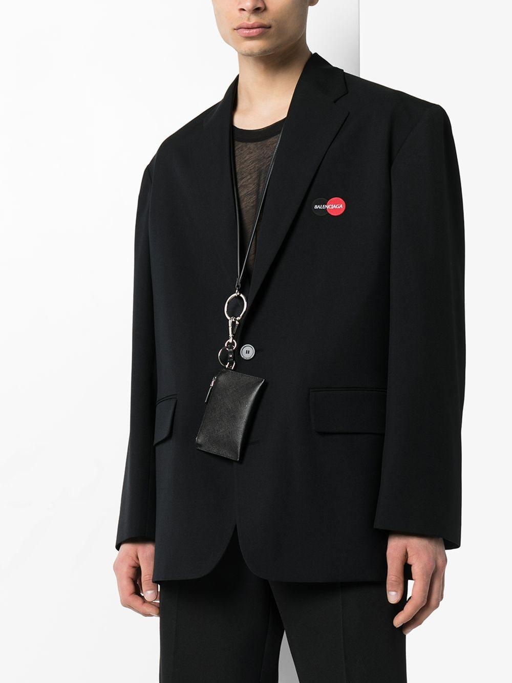 entusiasme forseelser Tick Balenciaga Uniform Logo Boxy Single-breasted Jacket in Black for Men | Lyst