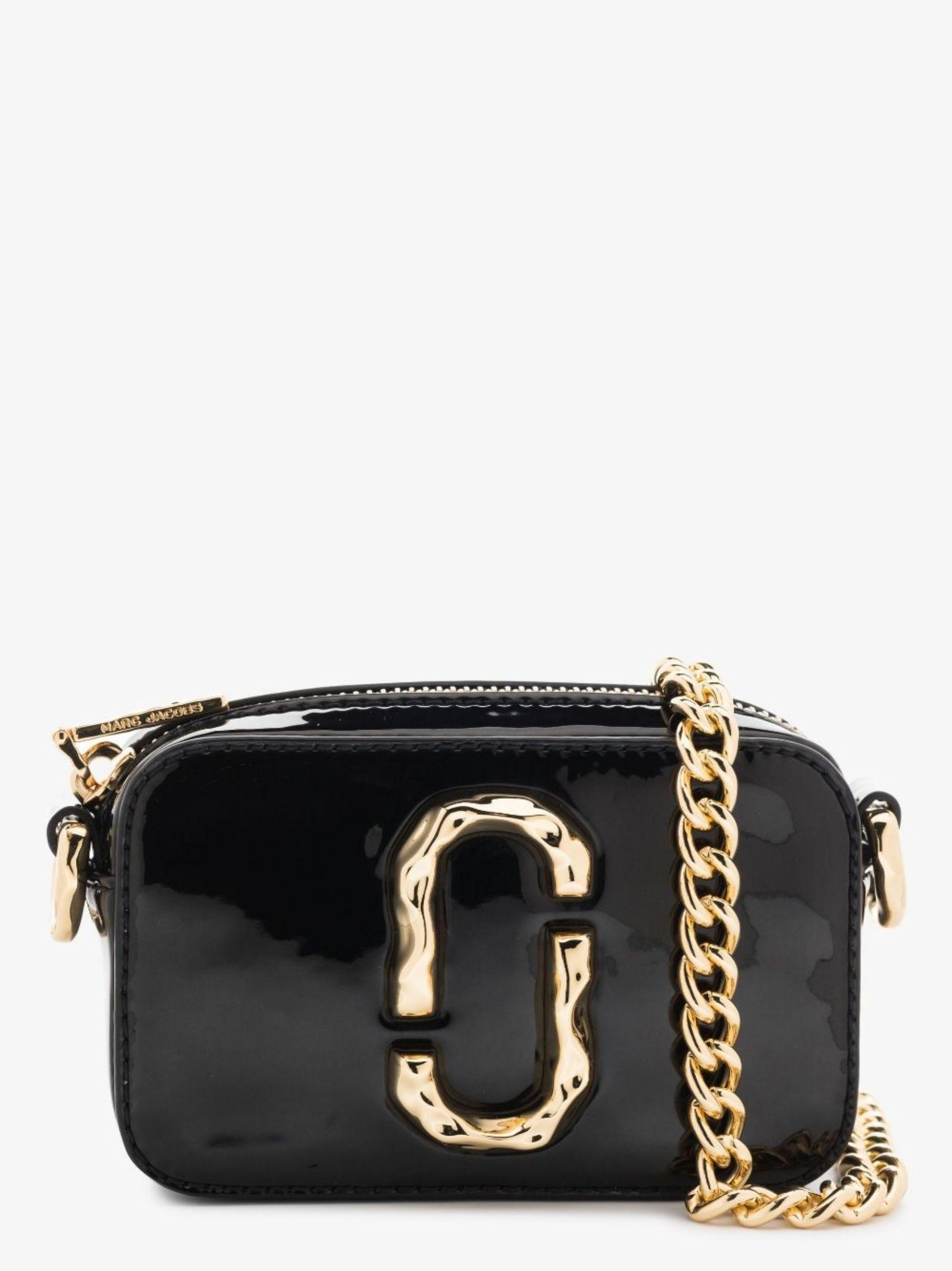 MARC JACOBS The Snapshot Striped Cross-Body Bag - Tan