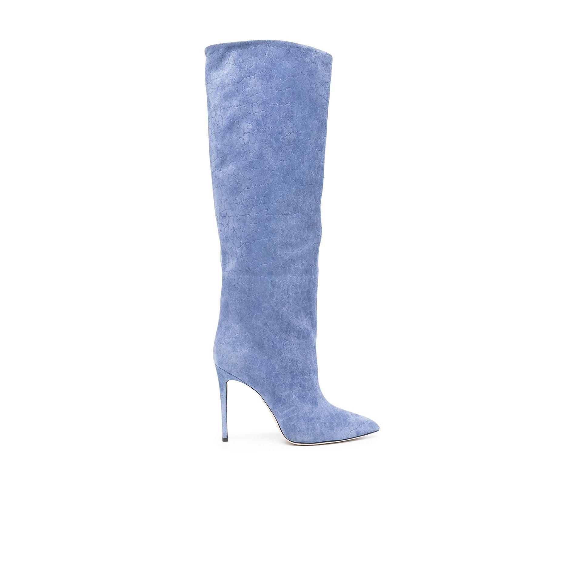 suede effect knee high boots
