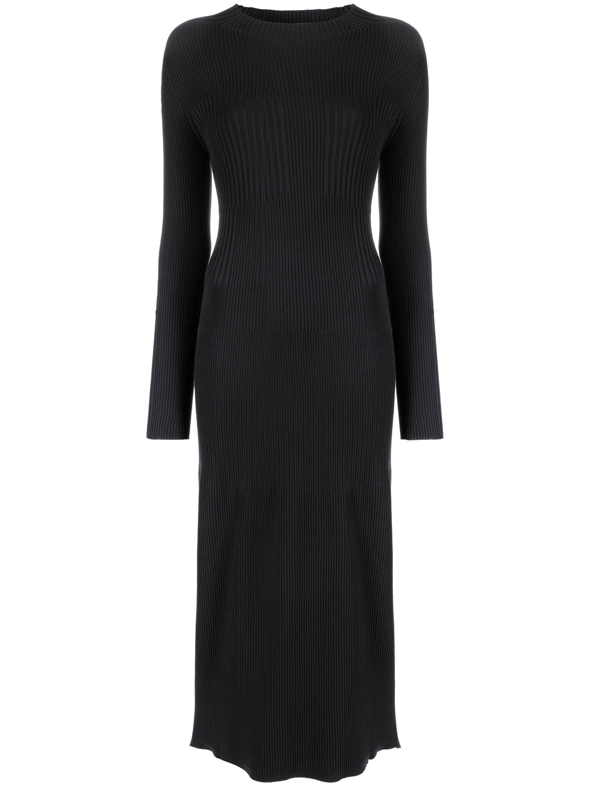 Aeron Lara Cut-out Knitted Midi Dress in Black | Lyst