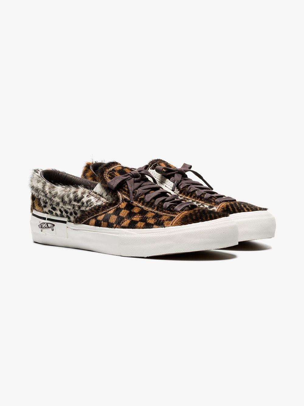 low top vans with fur