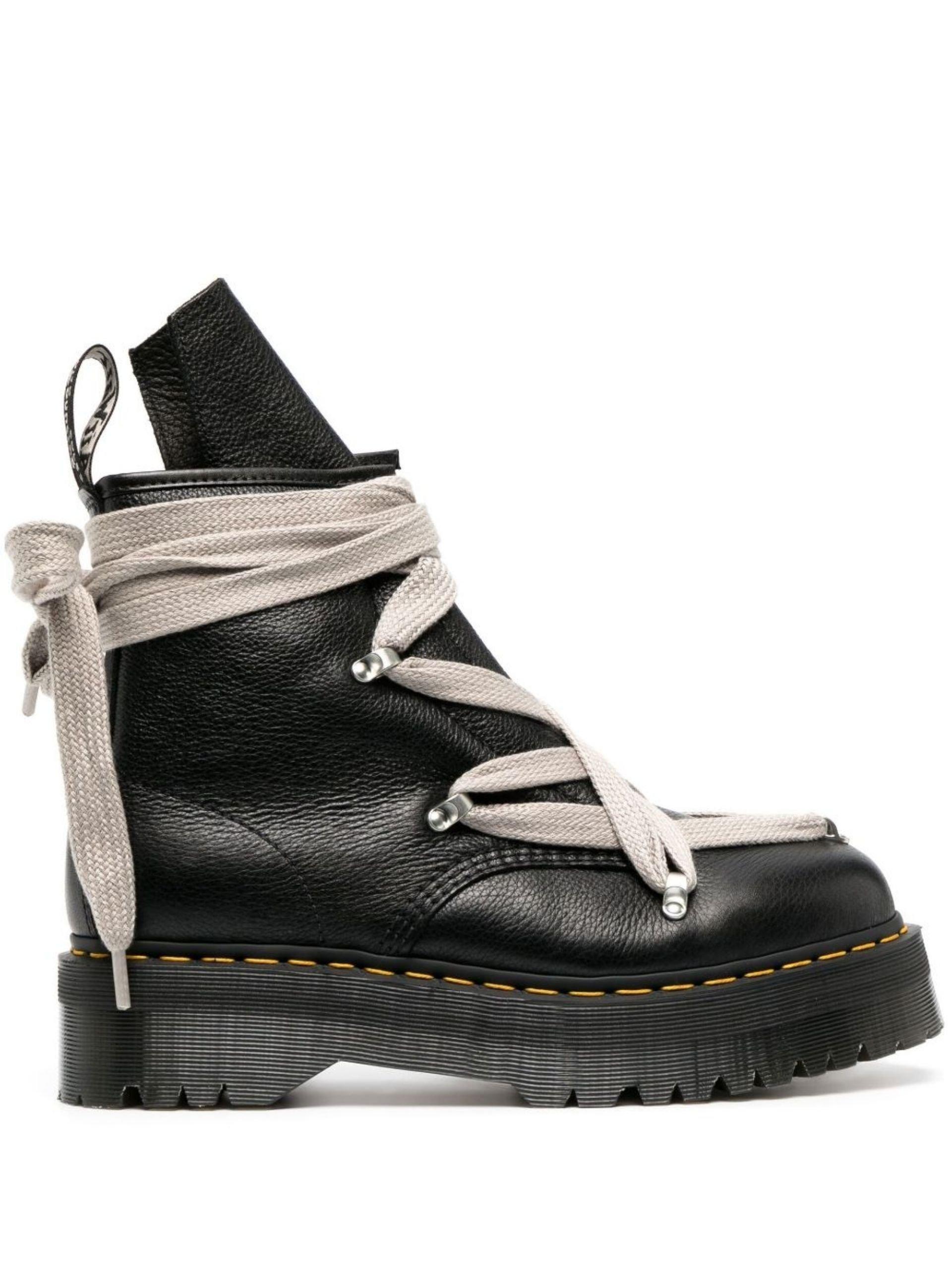 Rick Owens X Dr. Martens Lace-up Leather Boots in Black for Men | Lyst