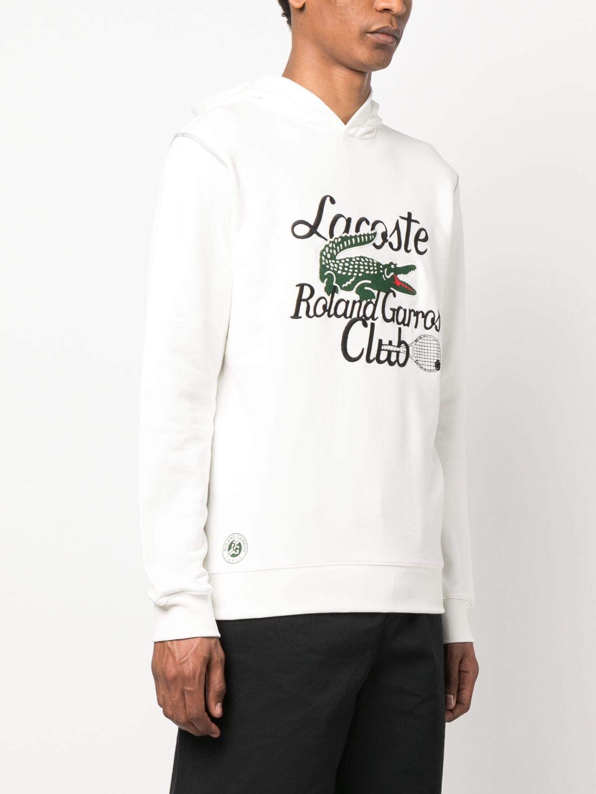 Lacoste X Roland Garros Embroidered Hoodie - Men's - Cotton in White for  Men | Lyst