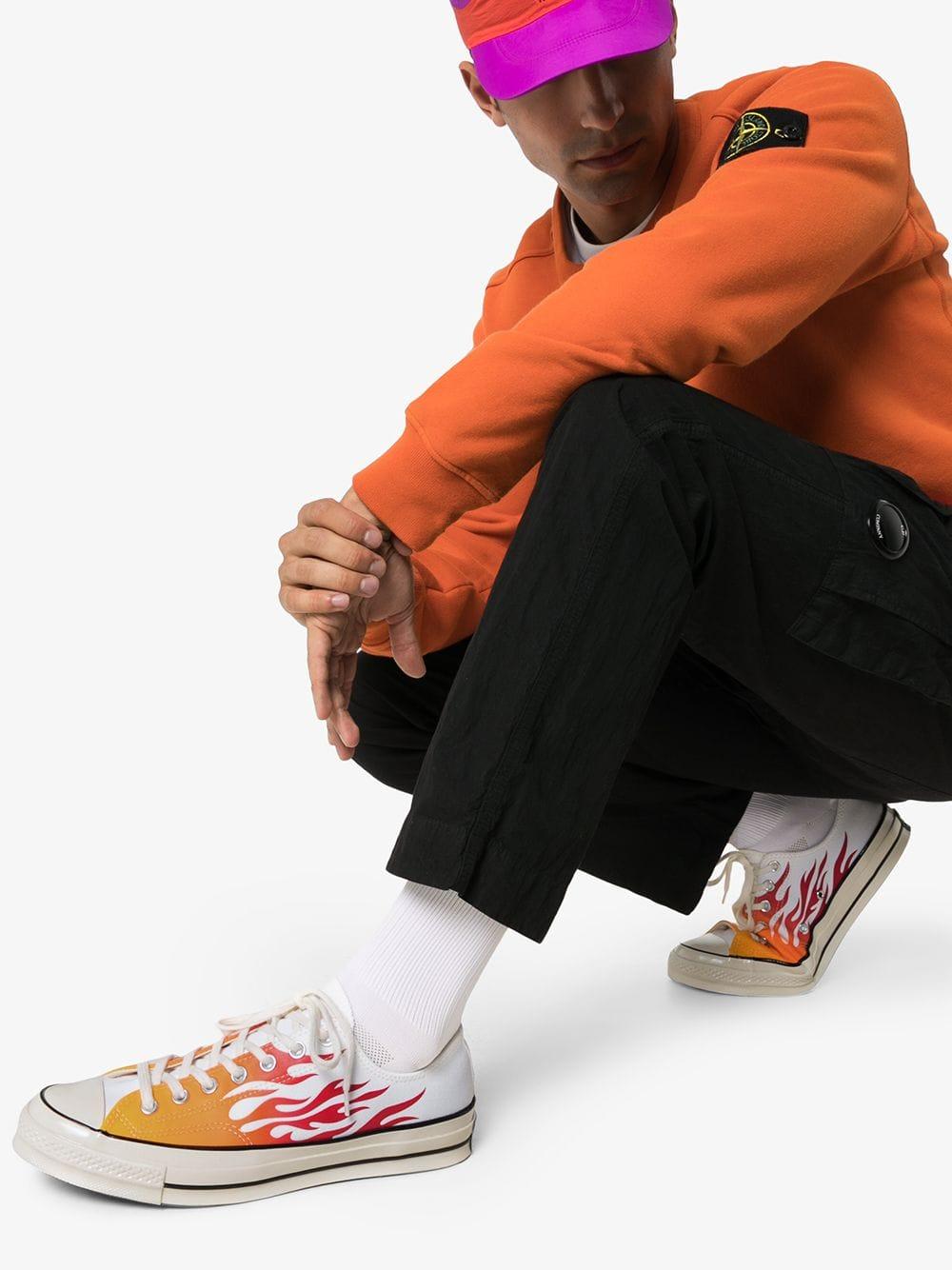 converse white flames
