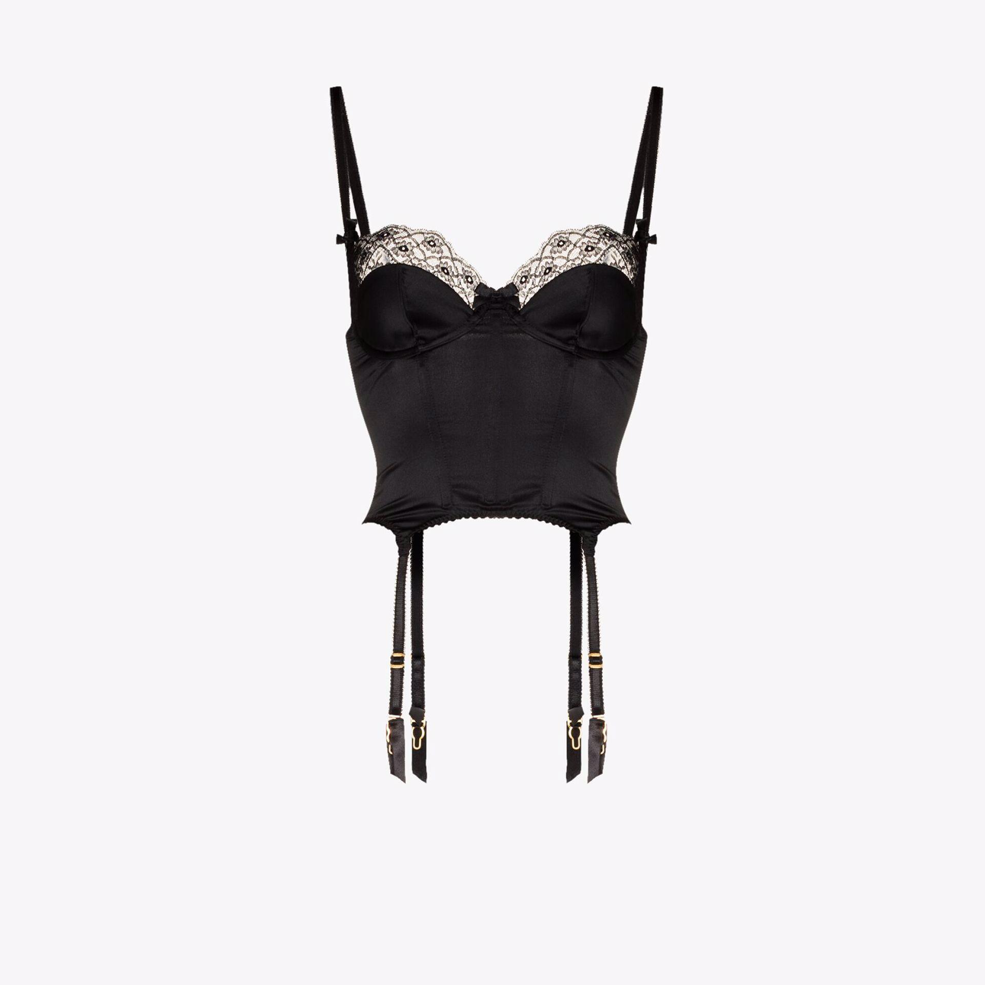 Agent Provocateur Ayla Padded Corset Underwired Bra in Black | Lyst