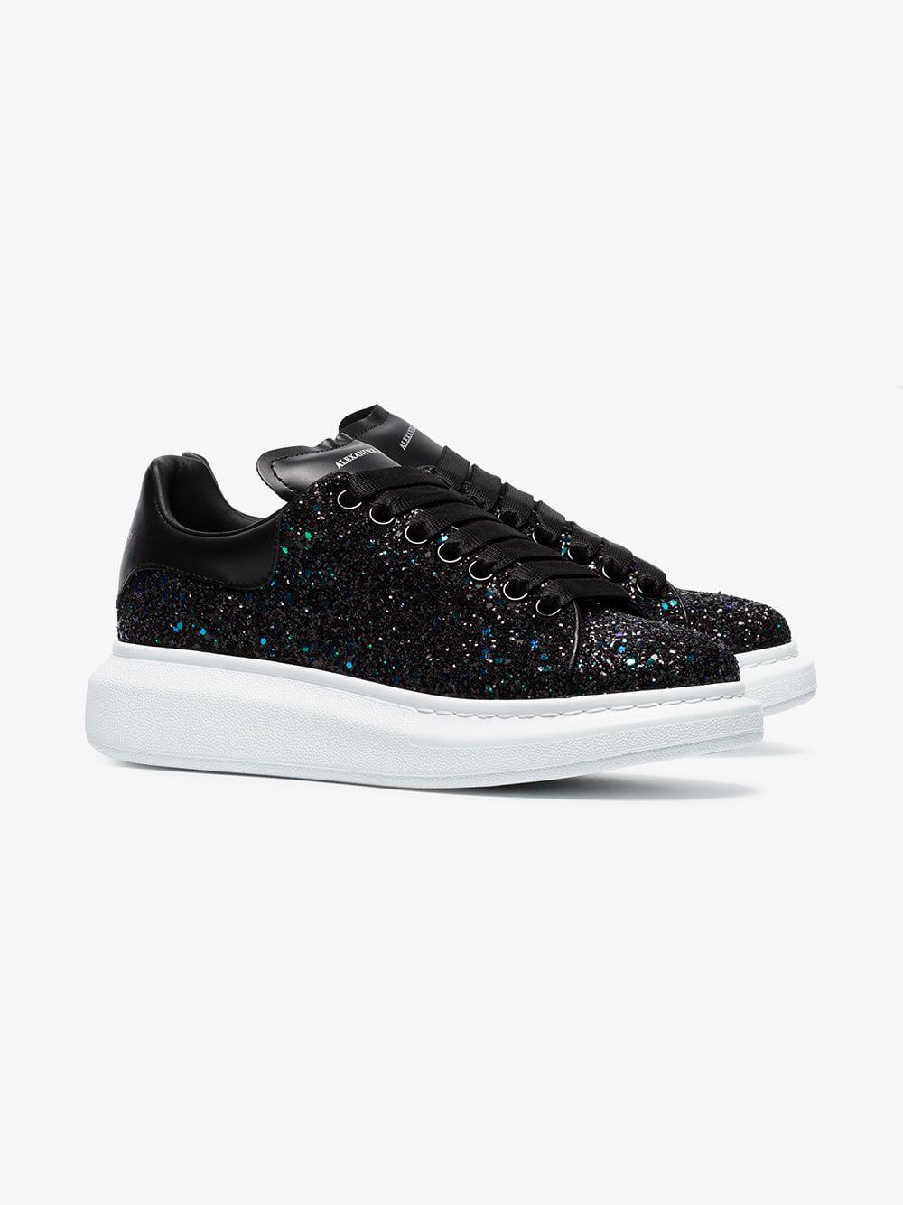 black glitter alexander mcqueen's