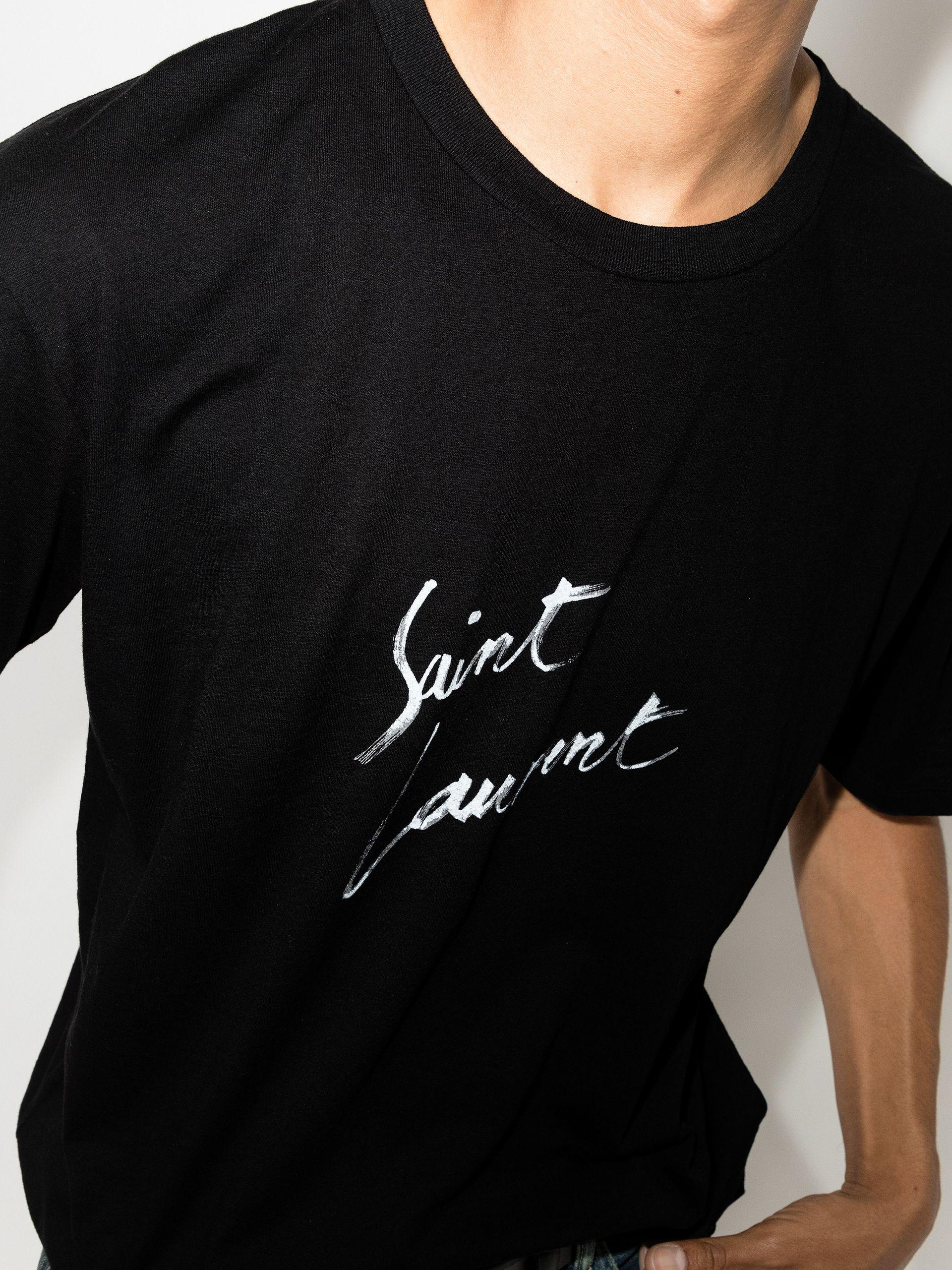 saint laurent signature t shirt replica